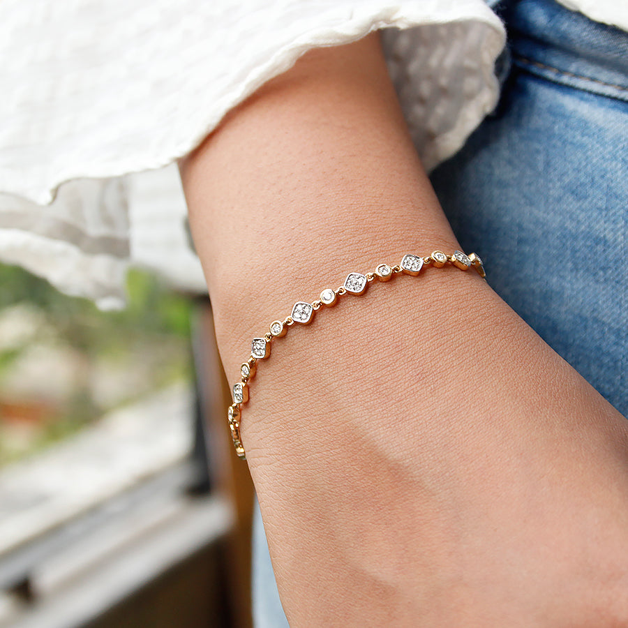 Diamond Bezel Tennis Bracelet