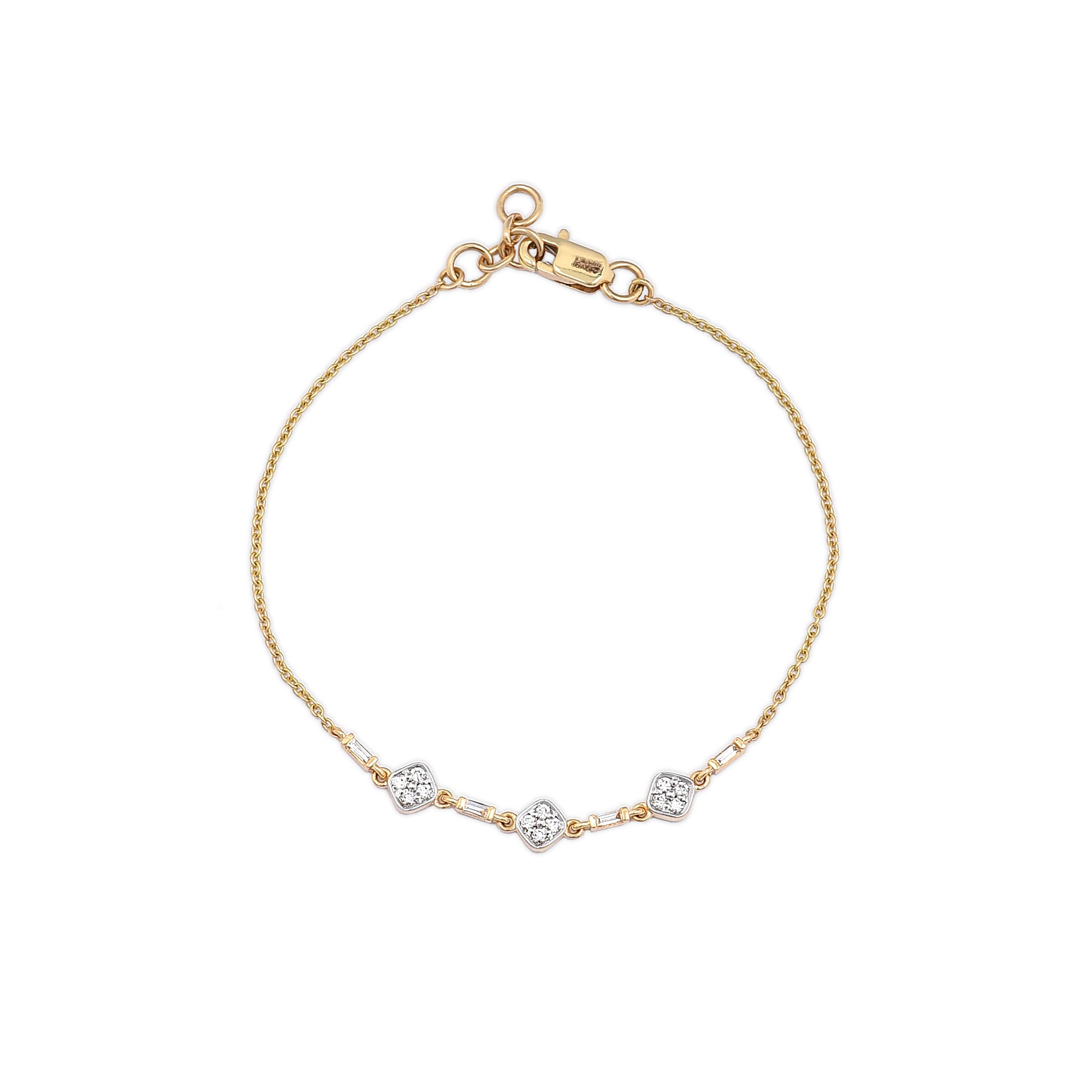 Diamond Bezel Chain Bracelet
