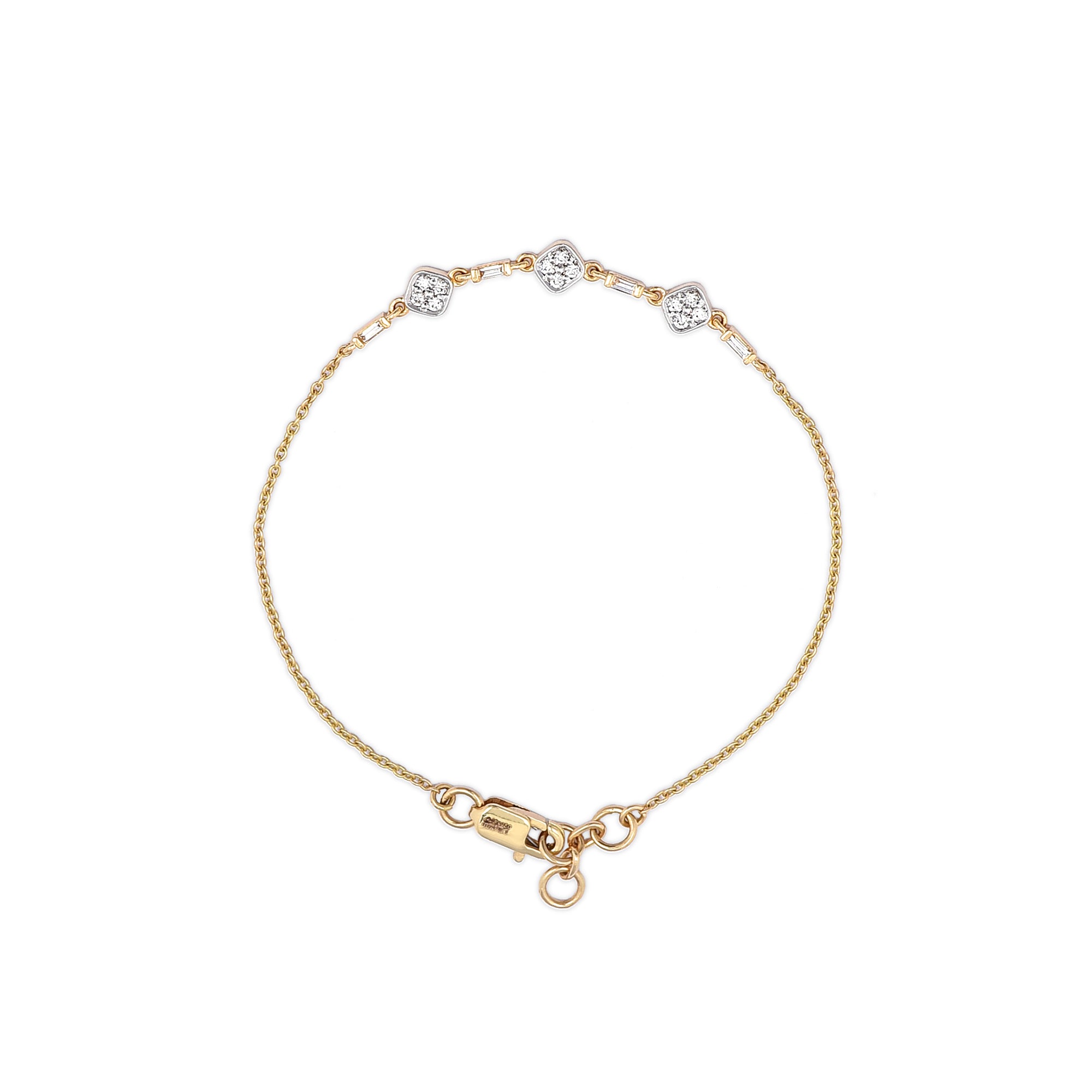 Diamond Bezel Chain Bracelet