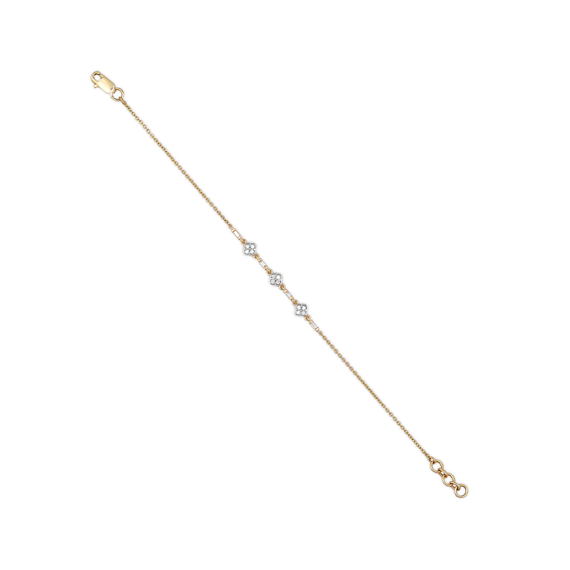 Diamond Bezel Chain Bracelet