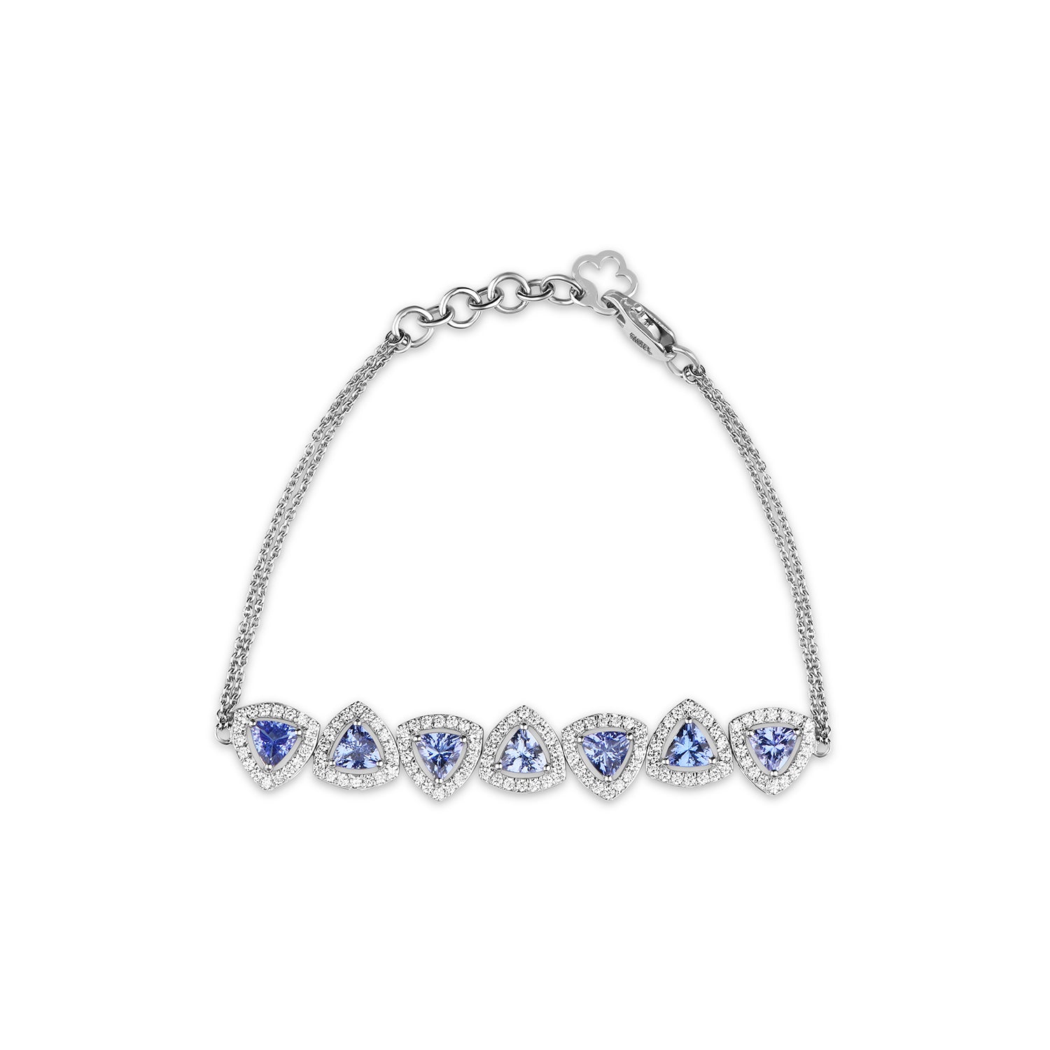 Trillion Tanzanite Diamond Bracelet