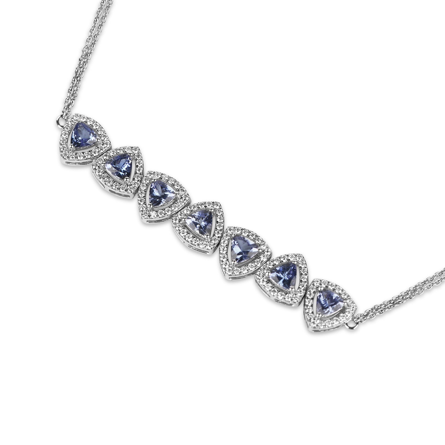 Trillion Tanzanite Diamond Bracelet