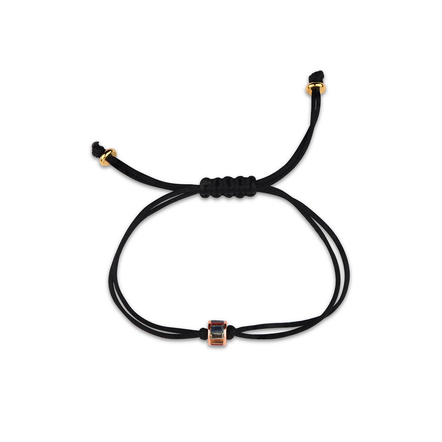 Rainbow Sapphire Bagguate  Macrame Bracelet