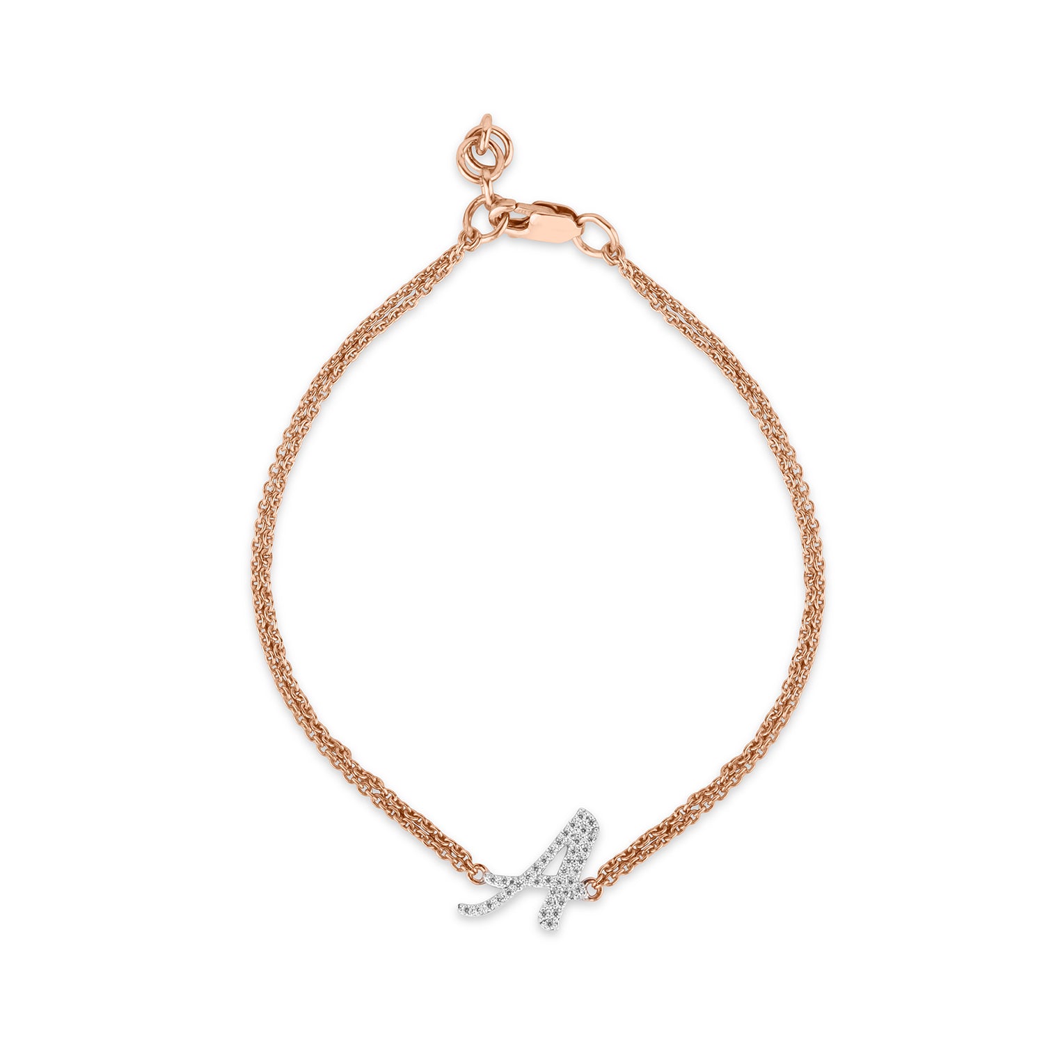 Custom initial Diamond Chain Bracelet