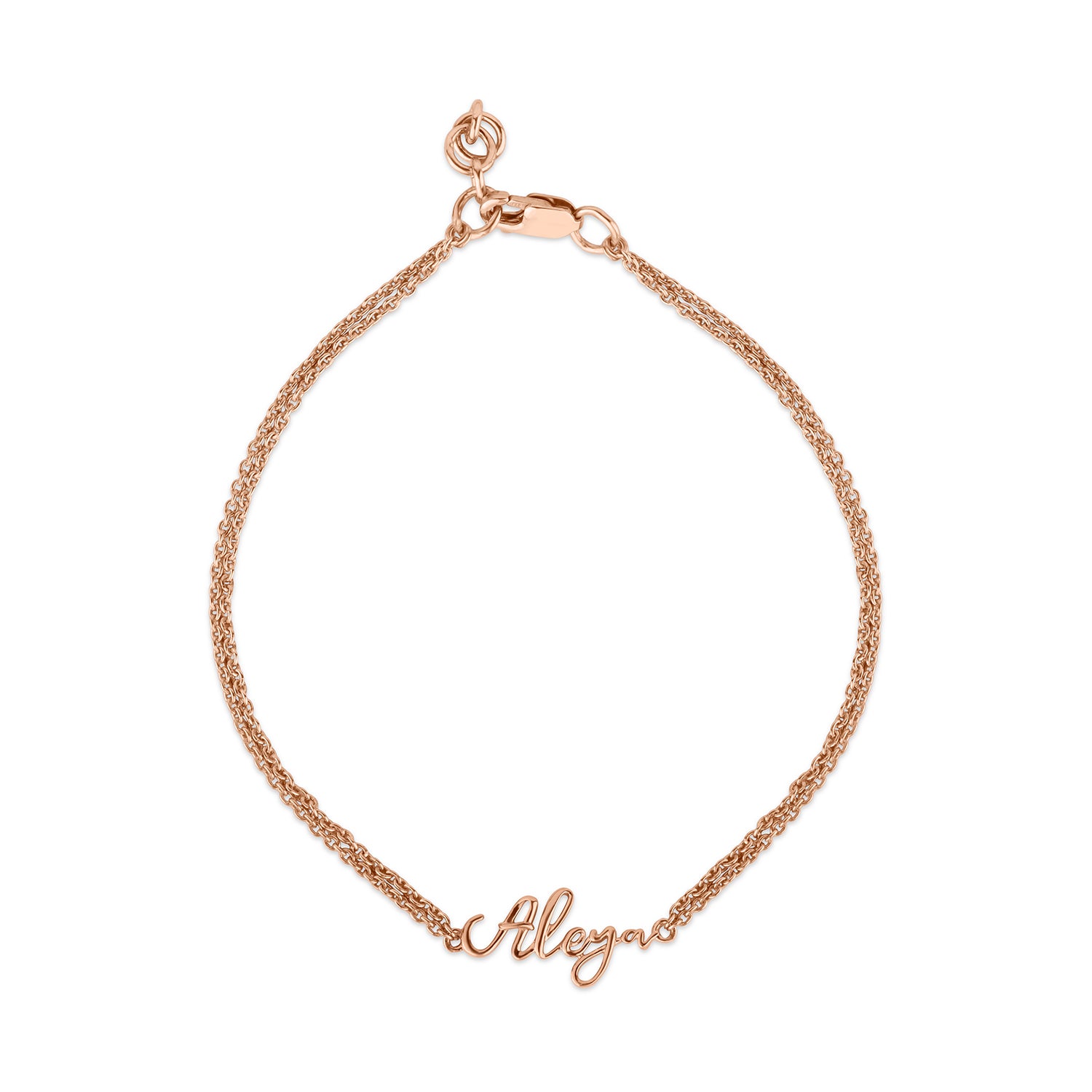 Perosnalized name Chain Bracelet in 18k Gold