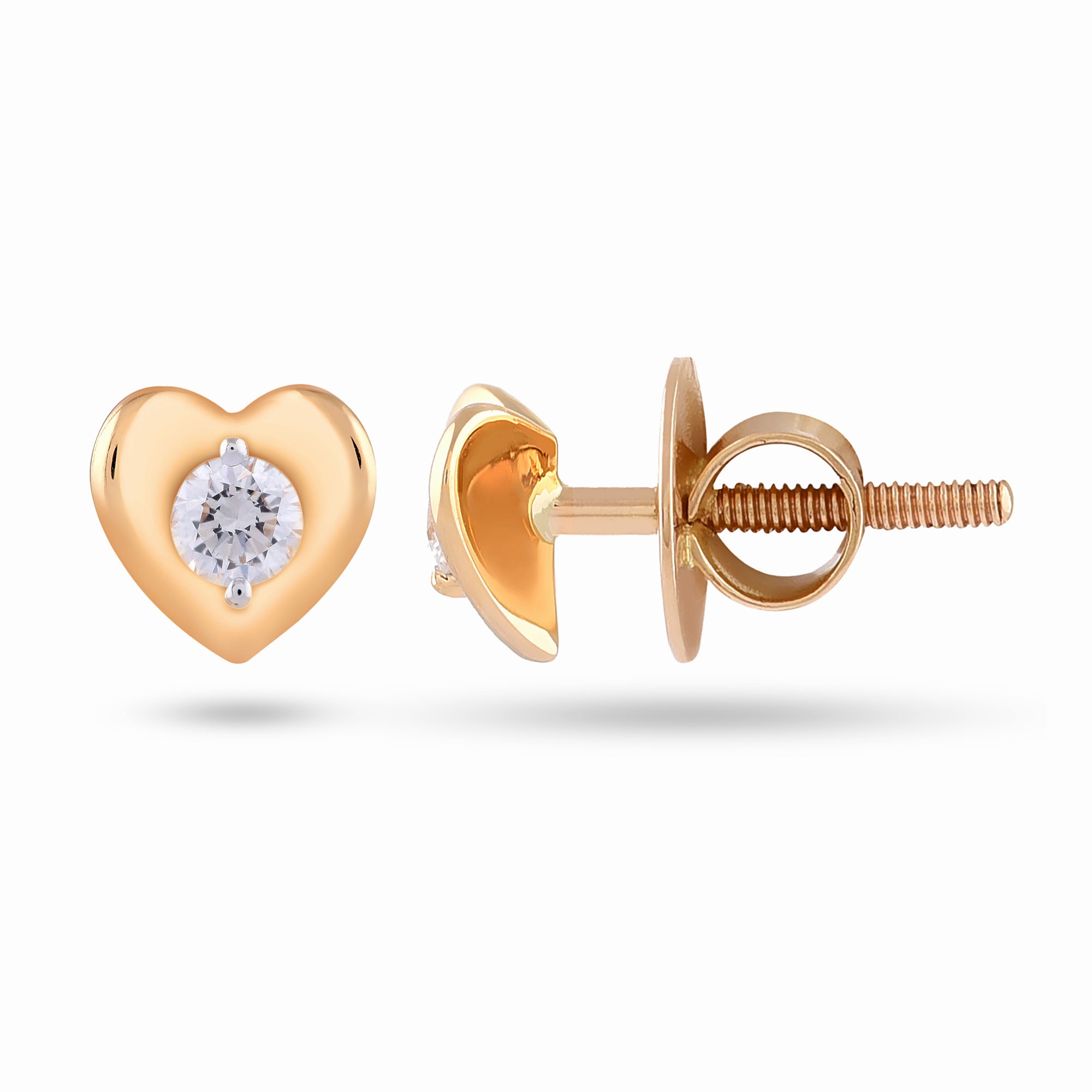 Baby Heart diamond Studs