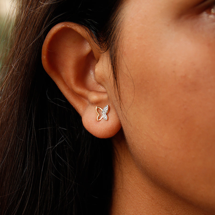 Butterfly Diamond Studs