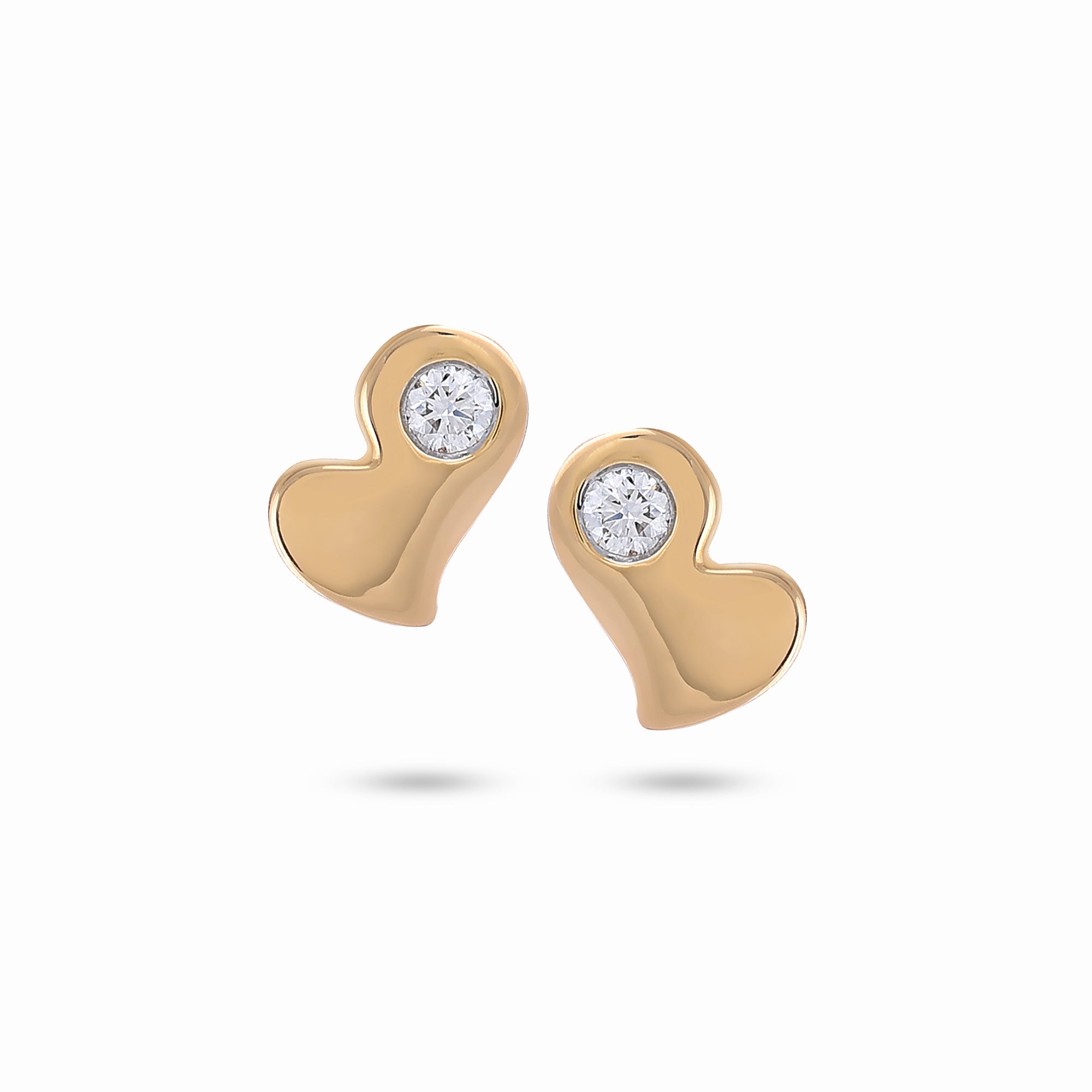 Lopsided Heart Diamond Studs