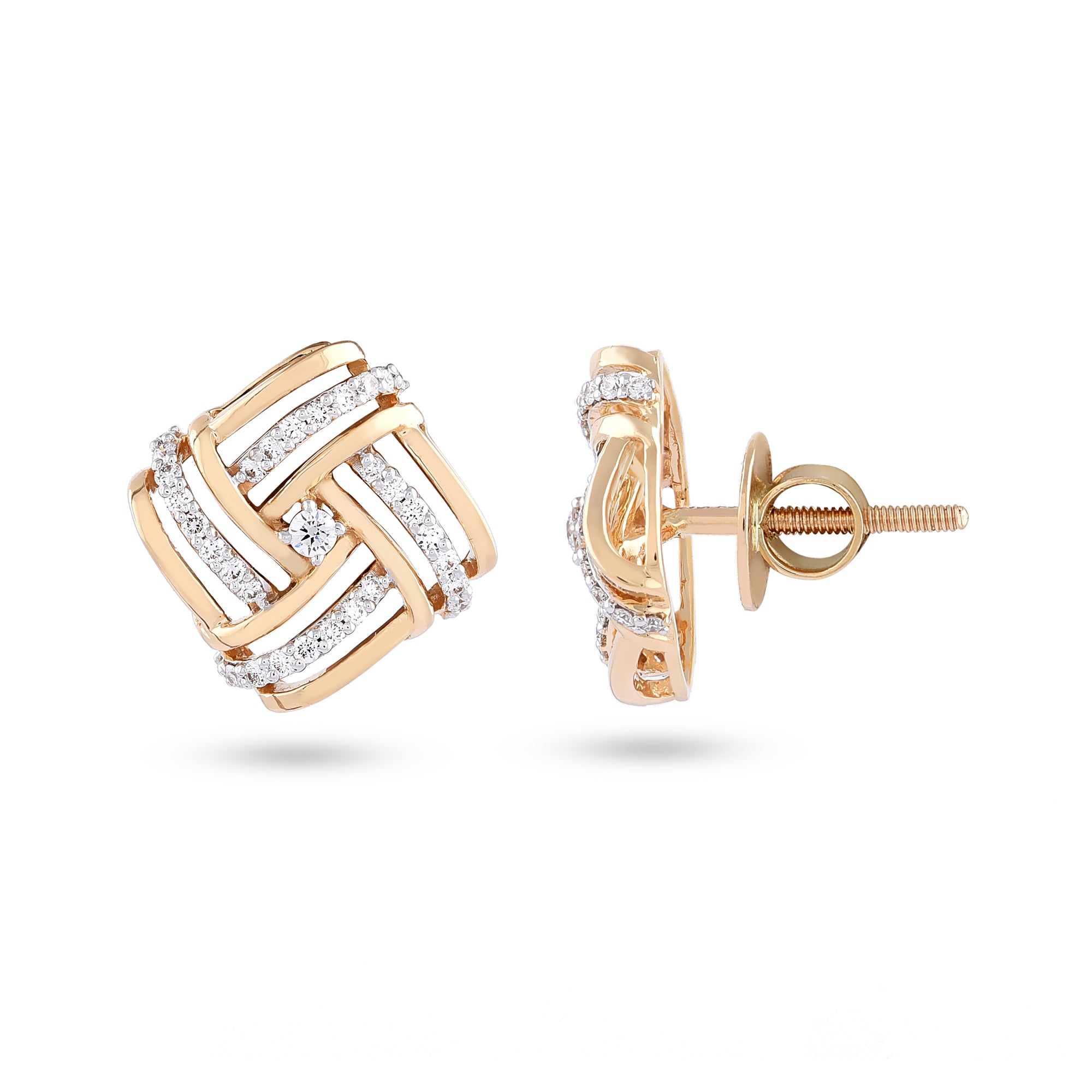 Classy Modern Diamond Earrings