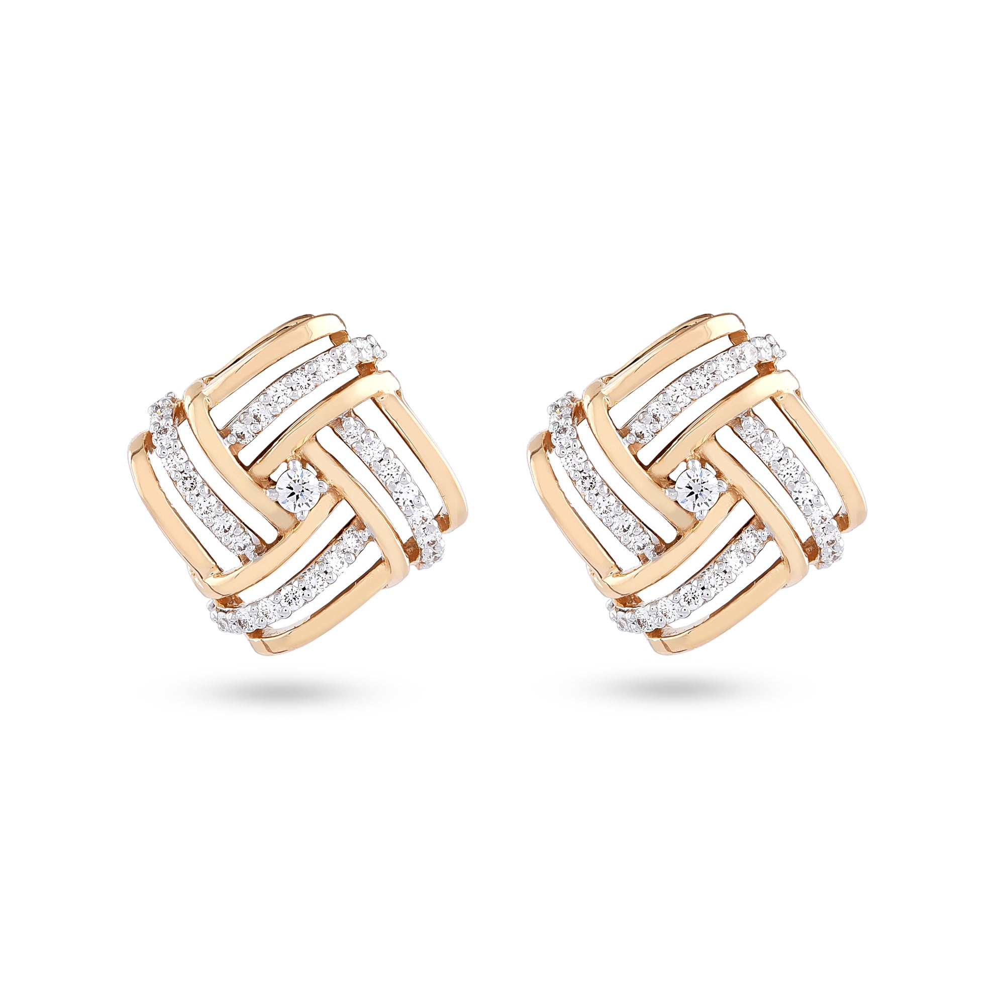 Classy Modern Diamond Earrings