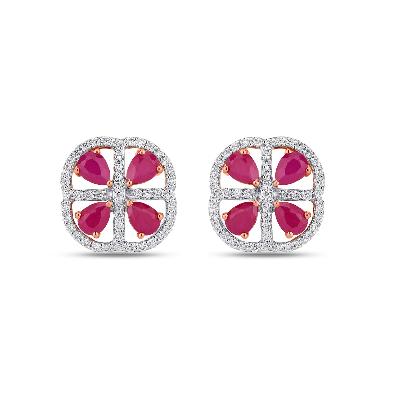 Diamond & Ruby Earrings