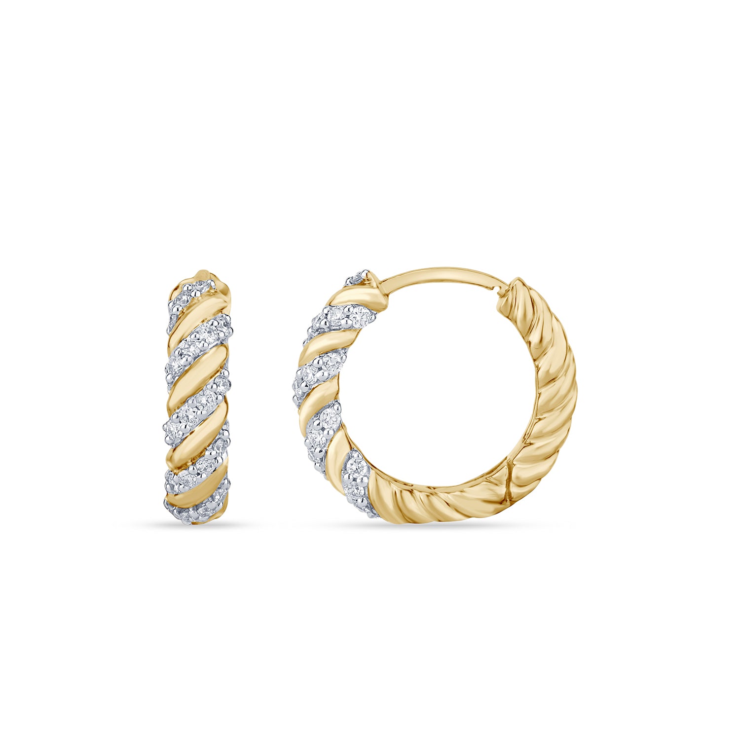 Twisted Rope Daimond Earrings