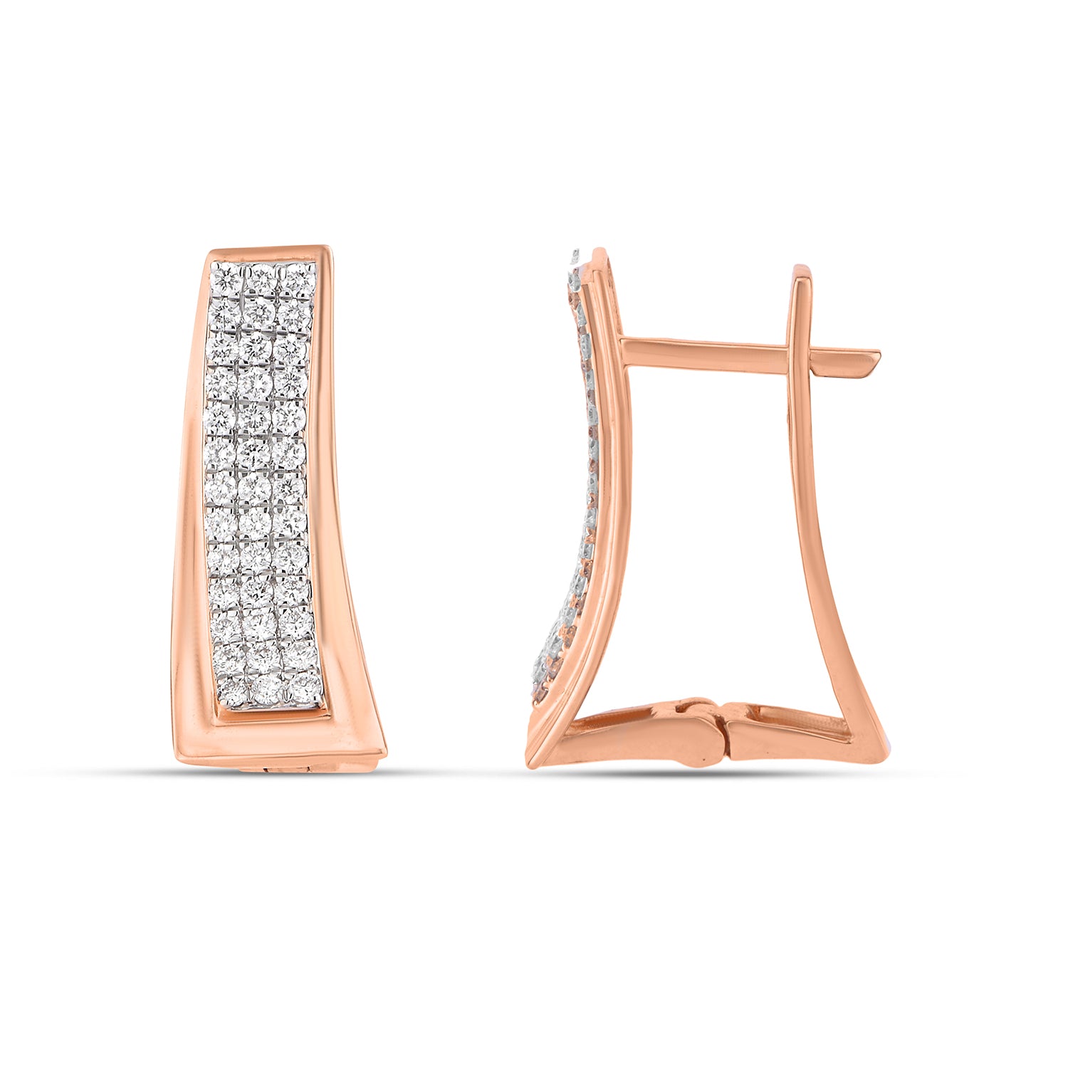 Long Diamond Bar Earrings