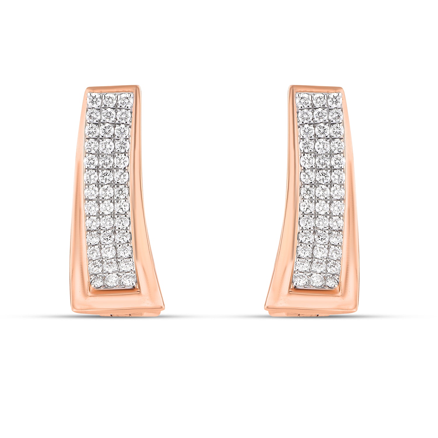 Long Diamond Bar Earrings