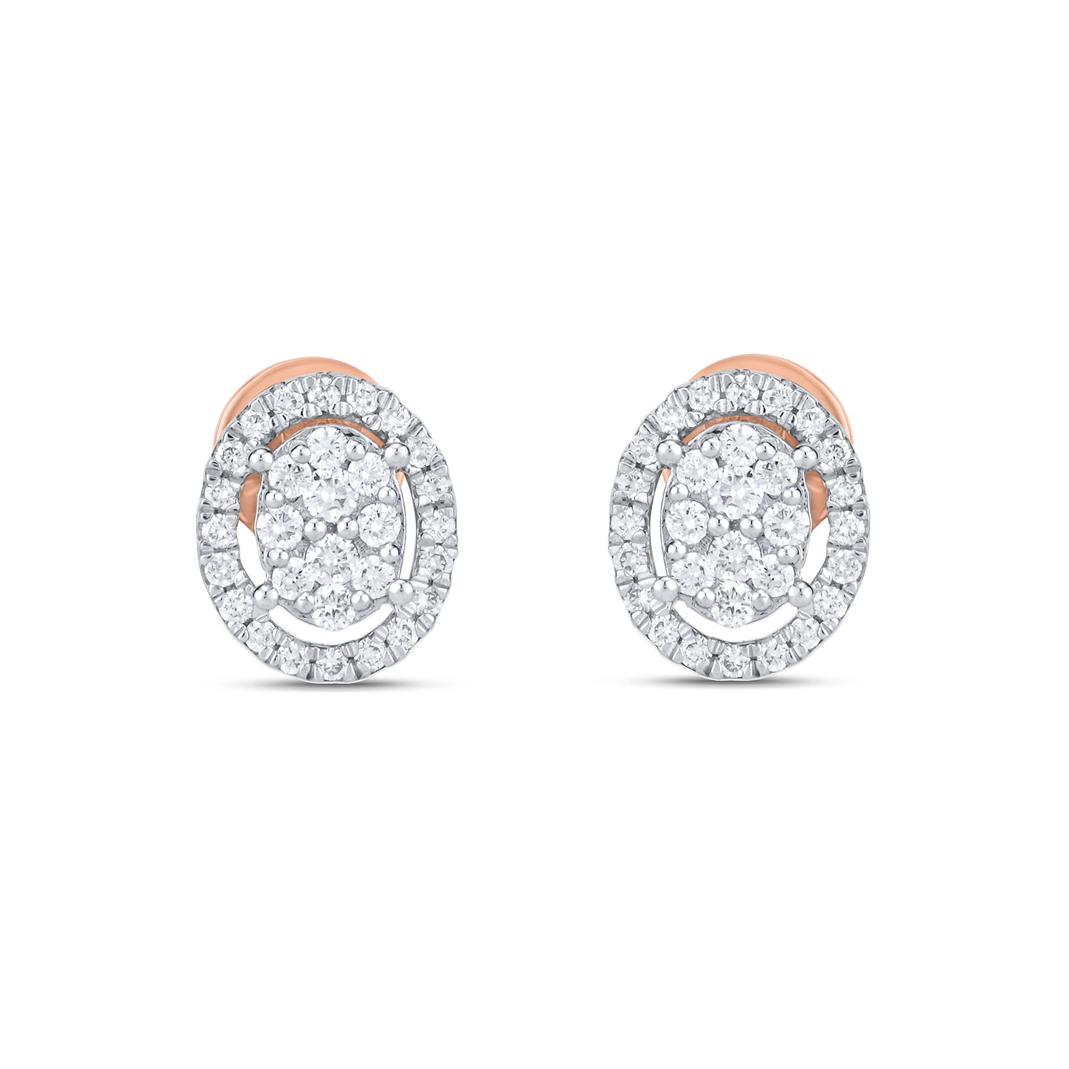 Composite Oval Diamond Studs