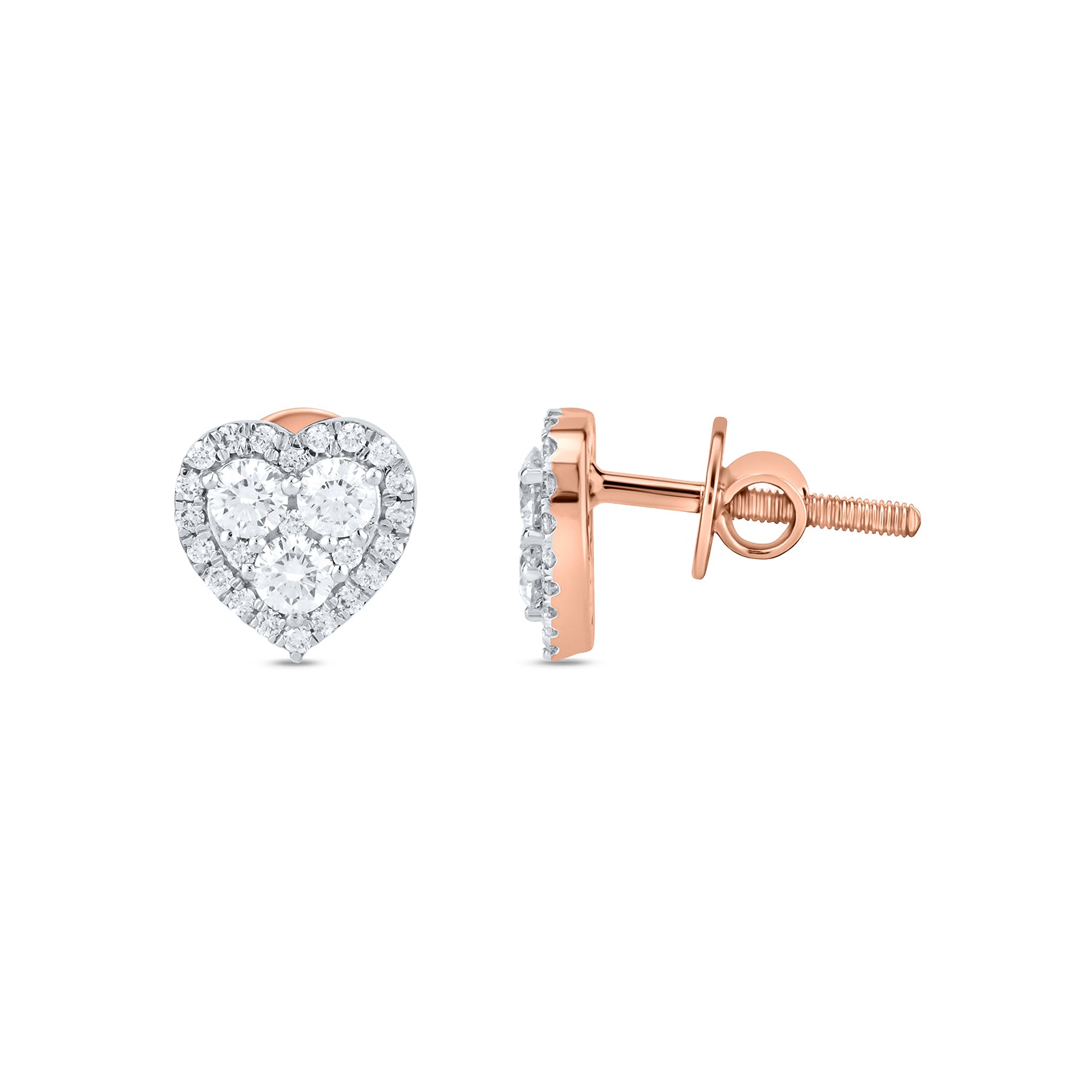 Composite Heart Diamond Studs