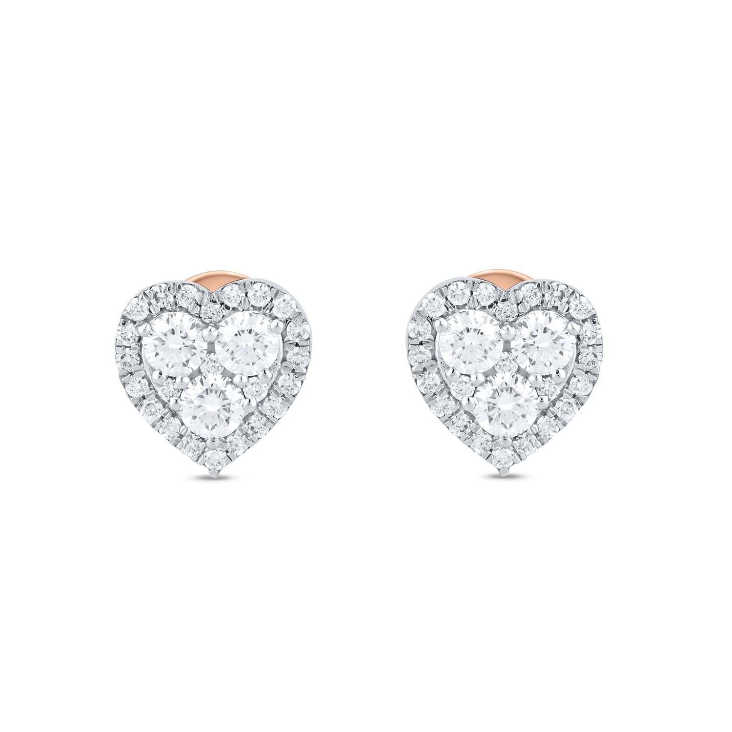Composite Heart Diamond Studs