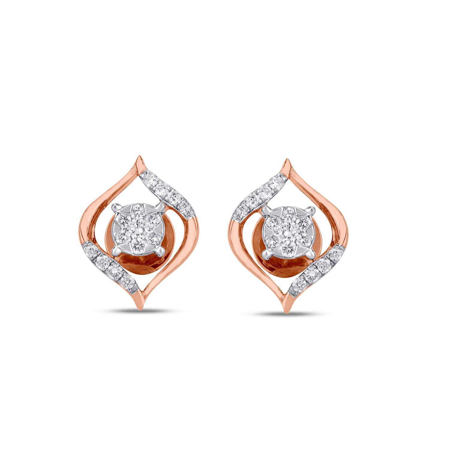 Ornate Daimond Stud Earrings