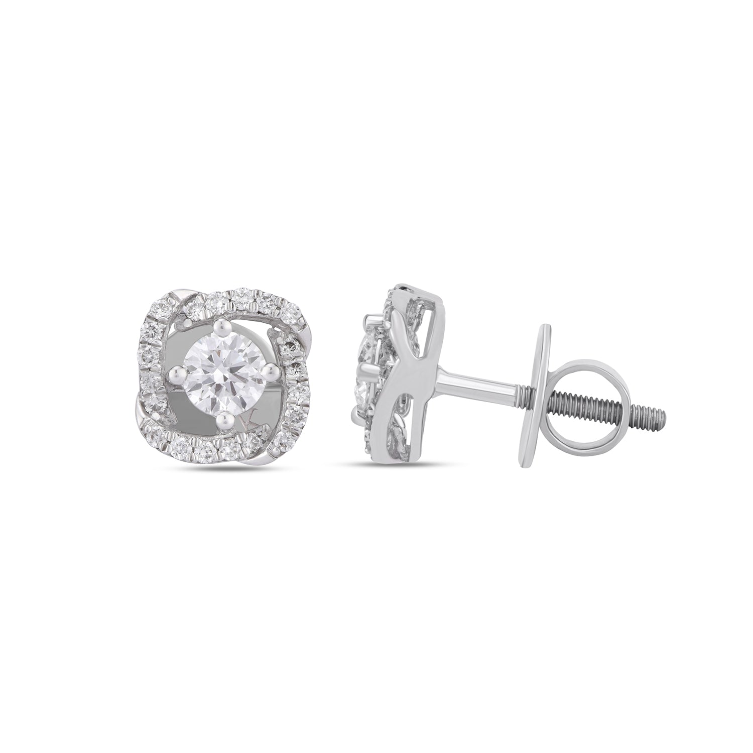 Mode Diamond Stud Earrings