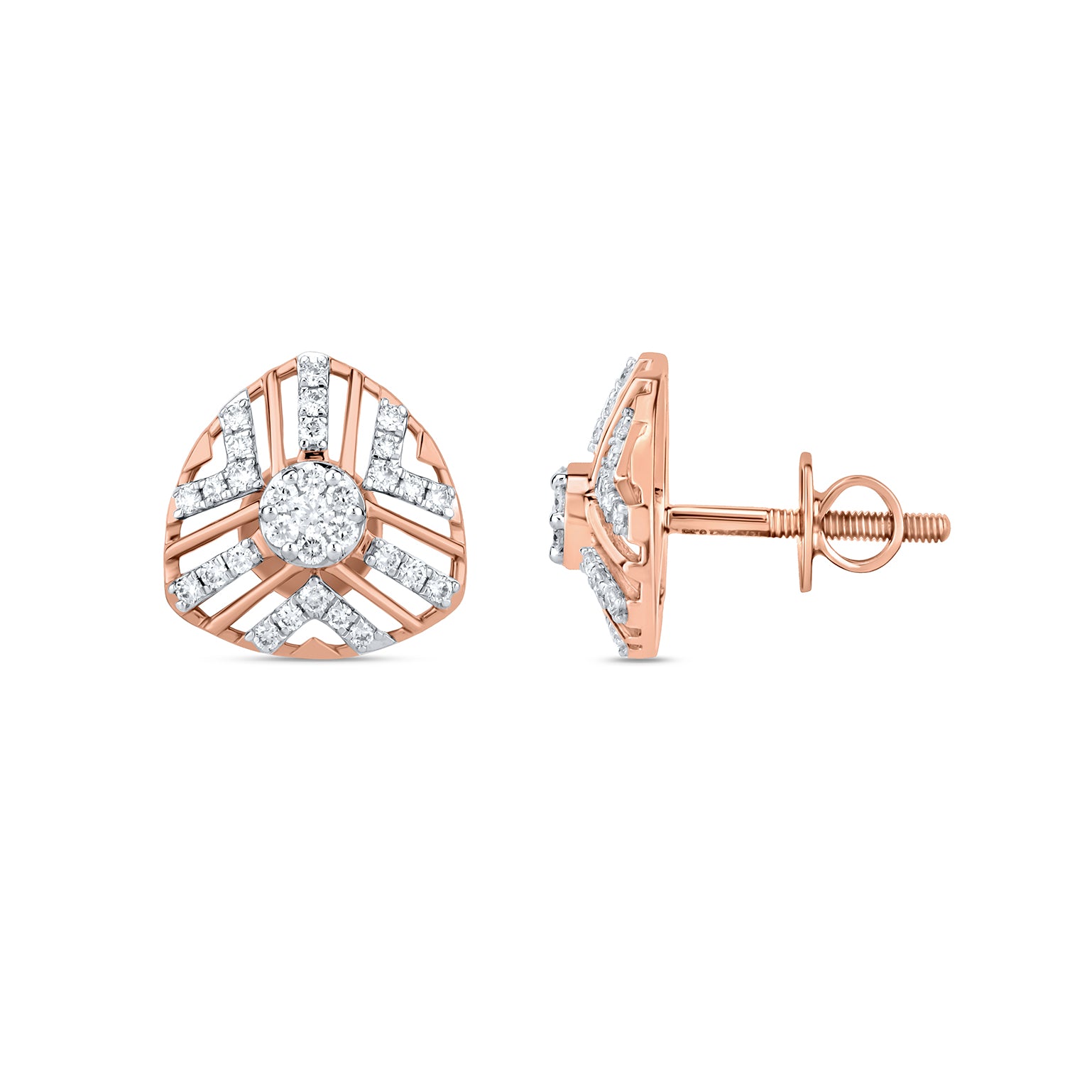 Trillian shaped cluster diamond Stud Earrings