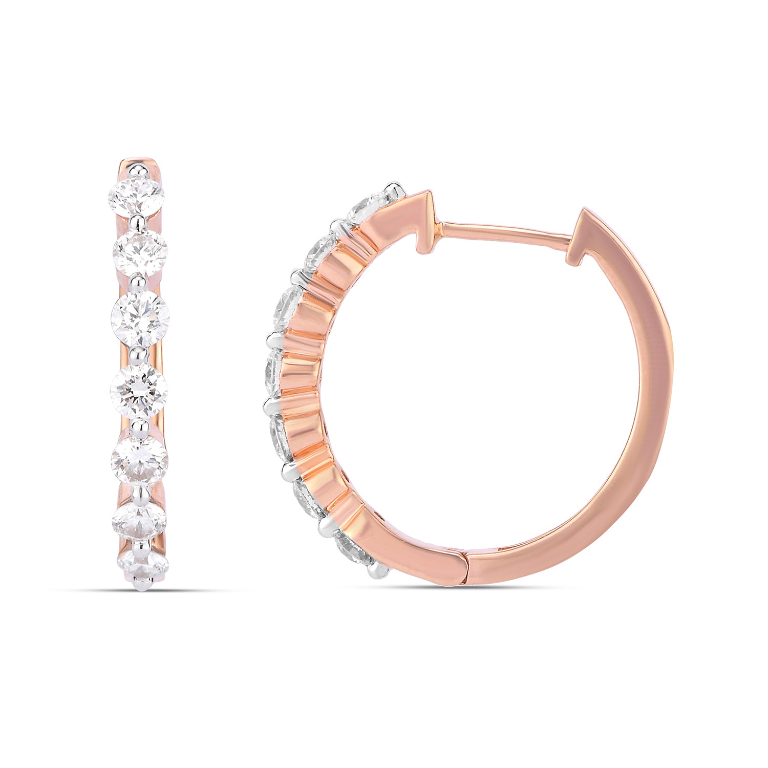 Timless Single line Diamond Hooops