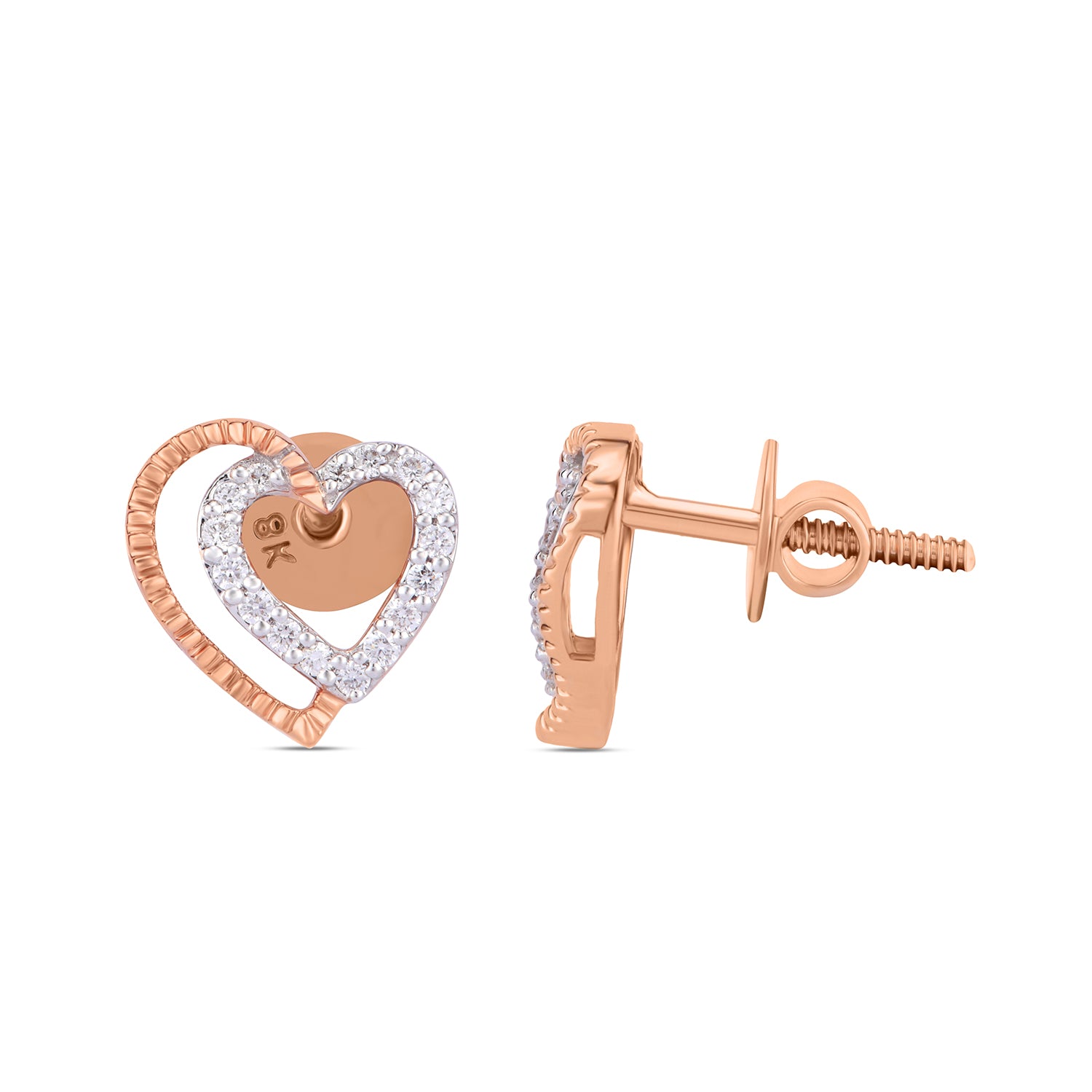 Heart in Heart diamond Earrings