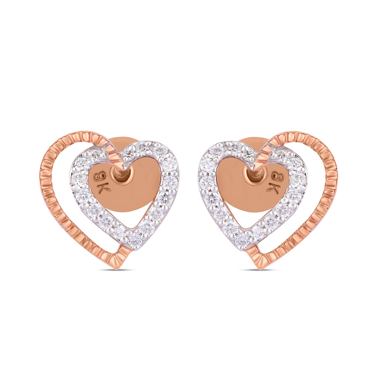 Heart in Heart diamond Earrings