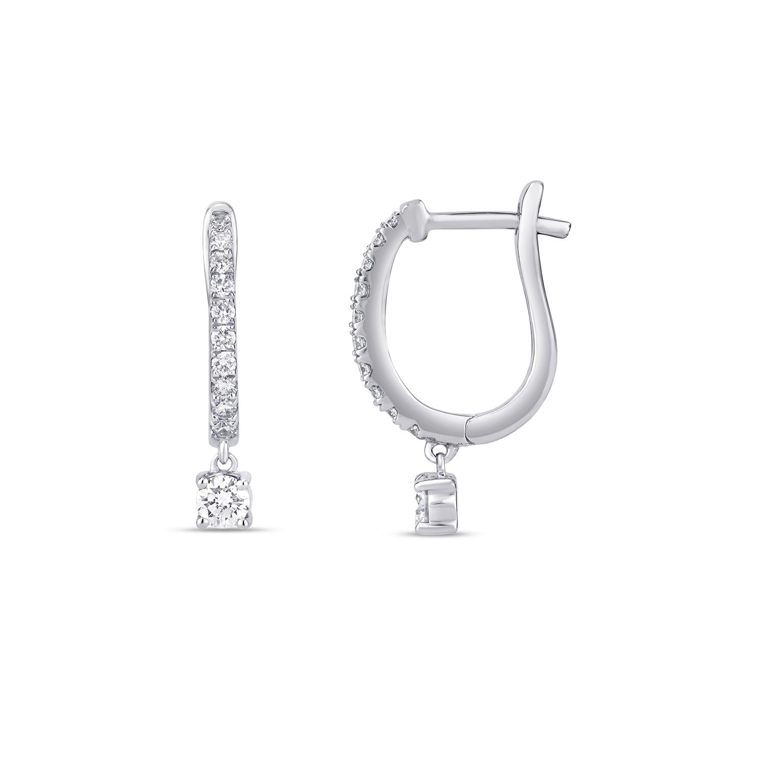 Classic Single Line Diamond Huggies