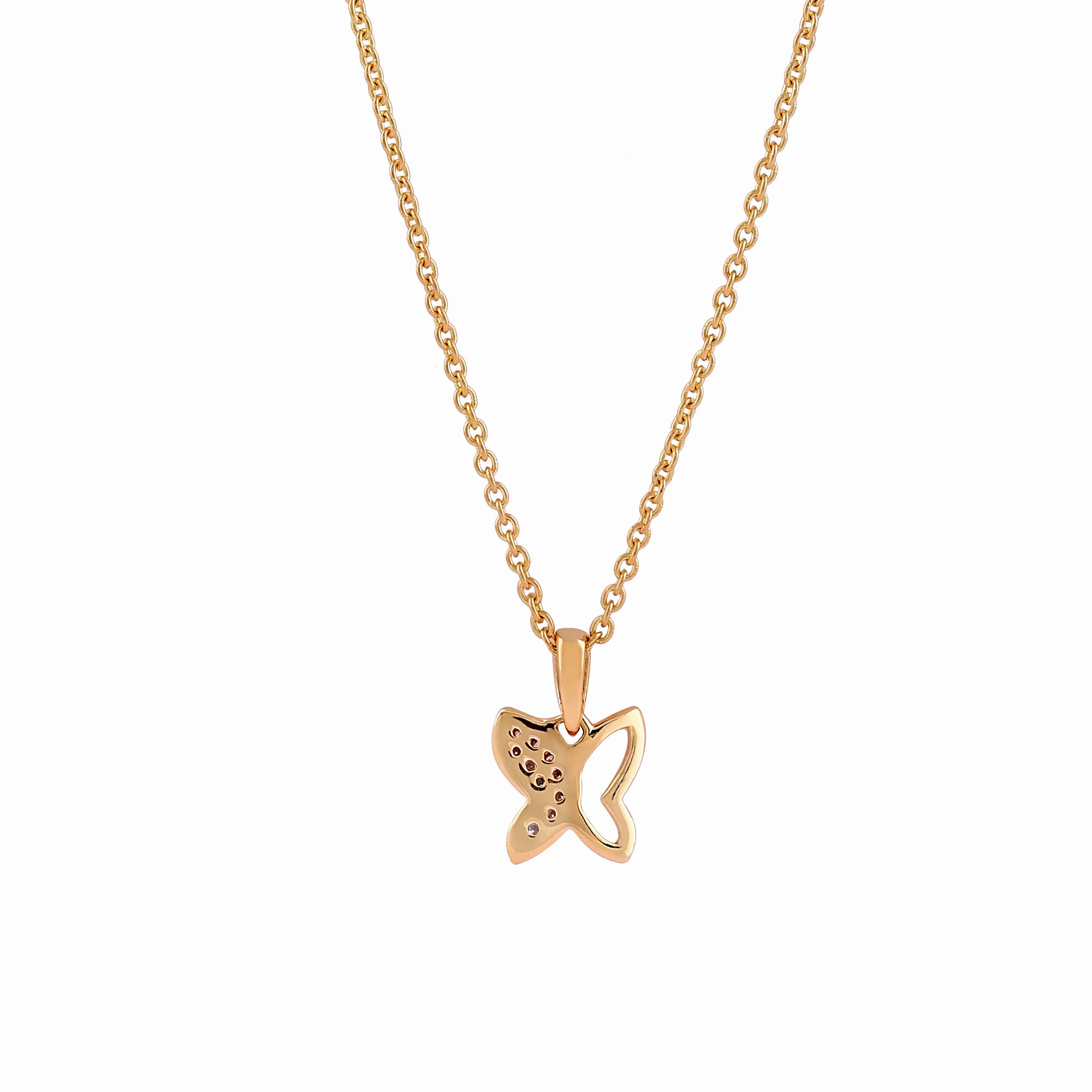 Butterfly Diamond Pendant Necklace
