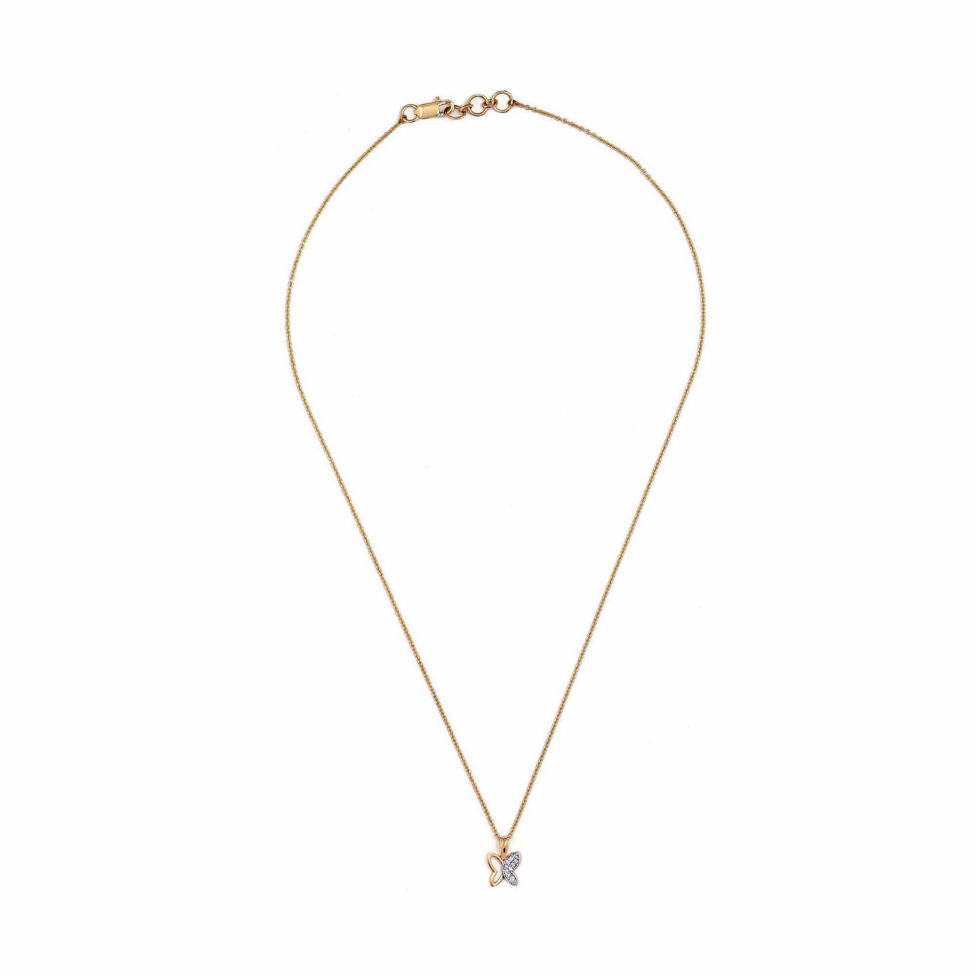 Butterfly Diamond Pendant Necklace