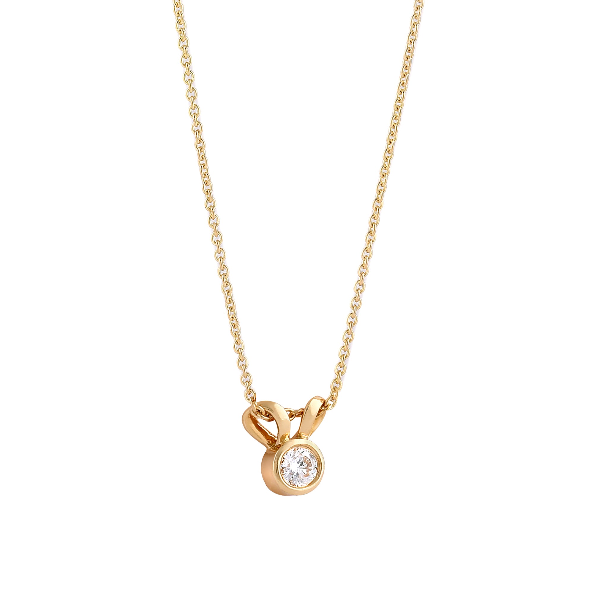 Solitaire Cartoon Diamond Pendant Necklace