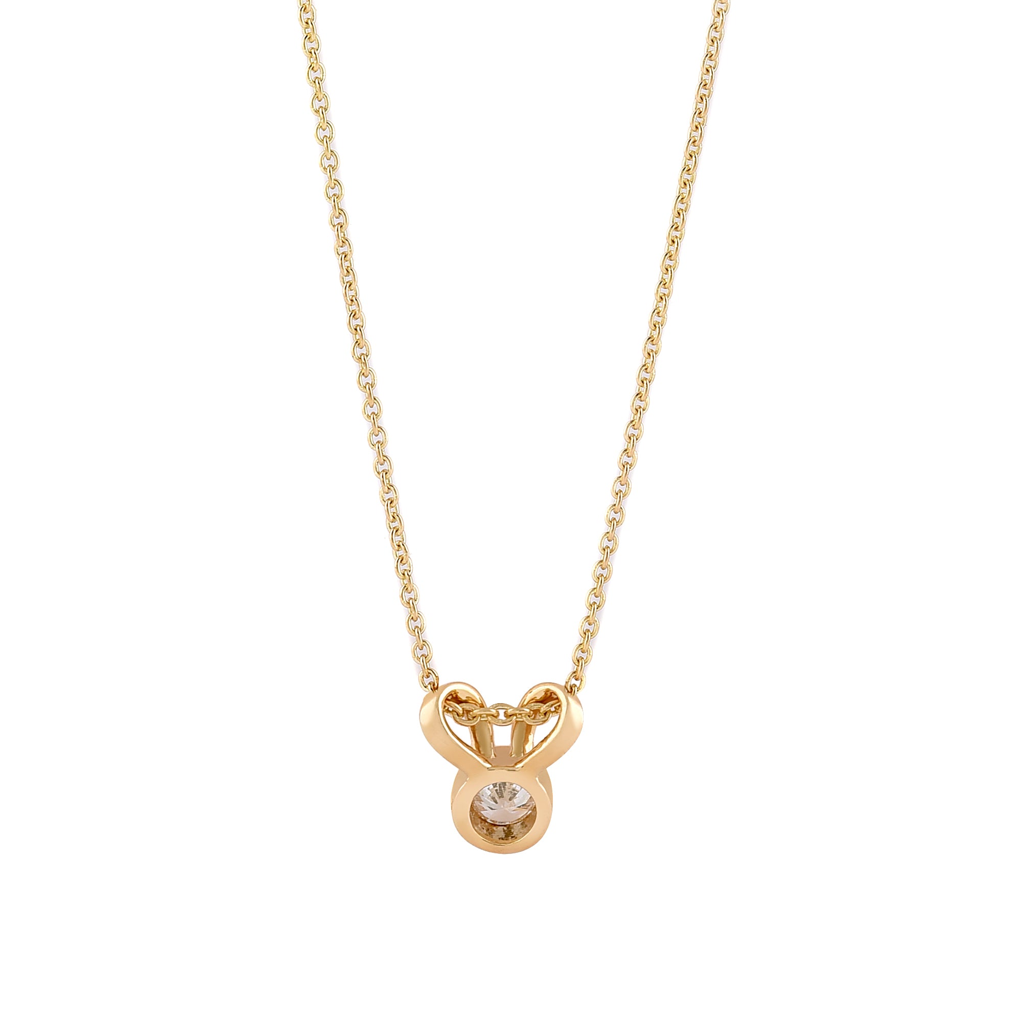 Solitaire Cartoon Diamond Pendant Necklace