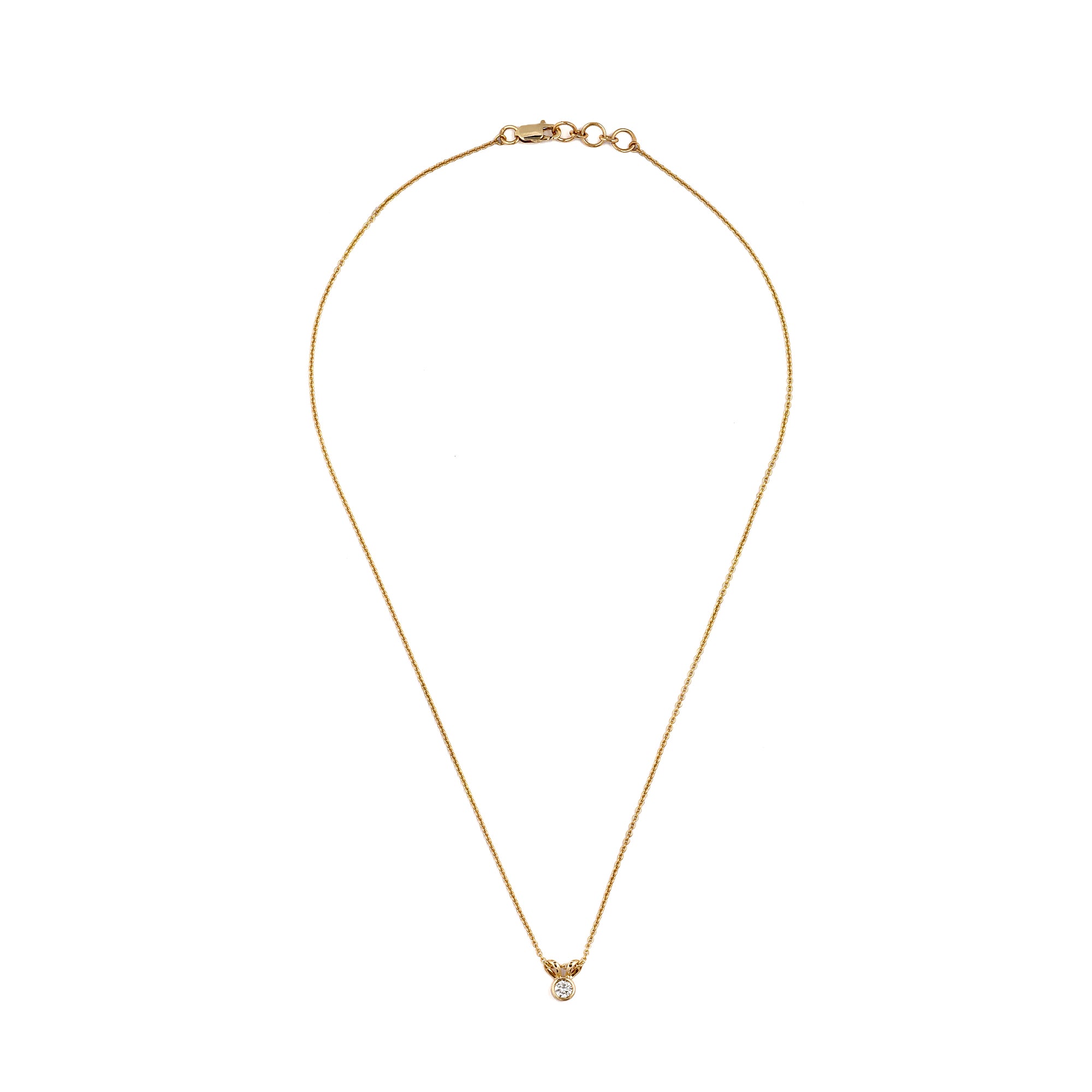 Solitaire Cartoon Diamond Pendant Necklace