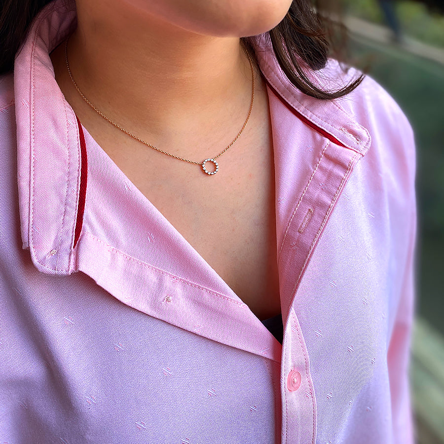 Eternal Diamond Circle Necklace