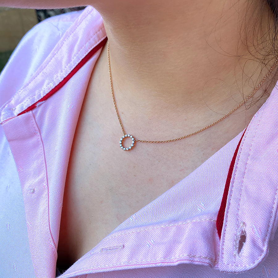 Eternal Diamond Circle Necklace