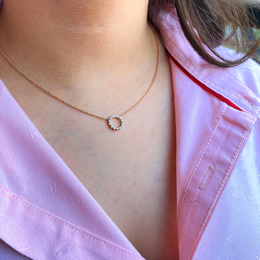 Eternal Diamond Circle Necklace