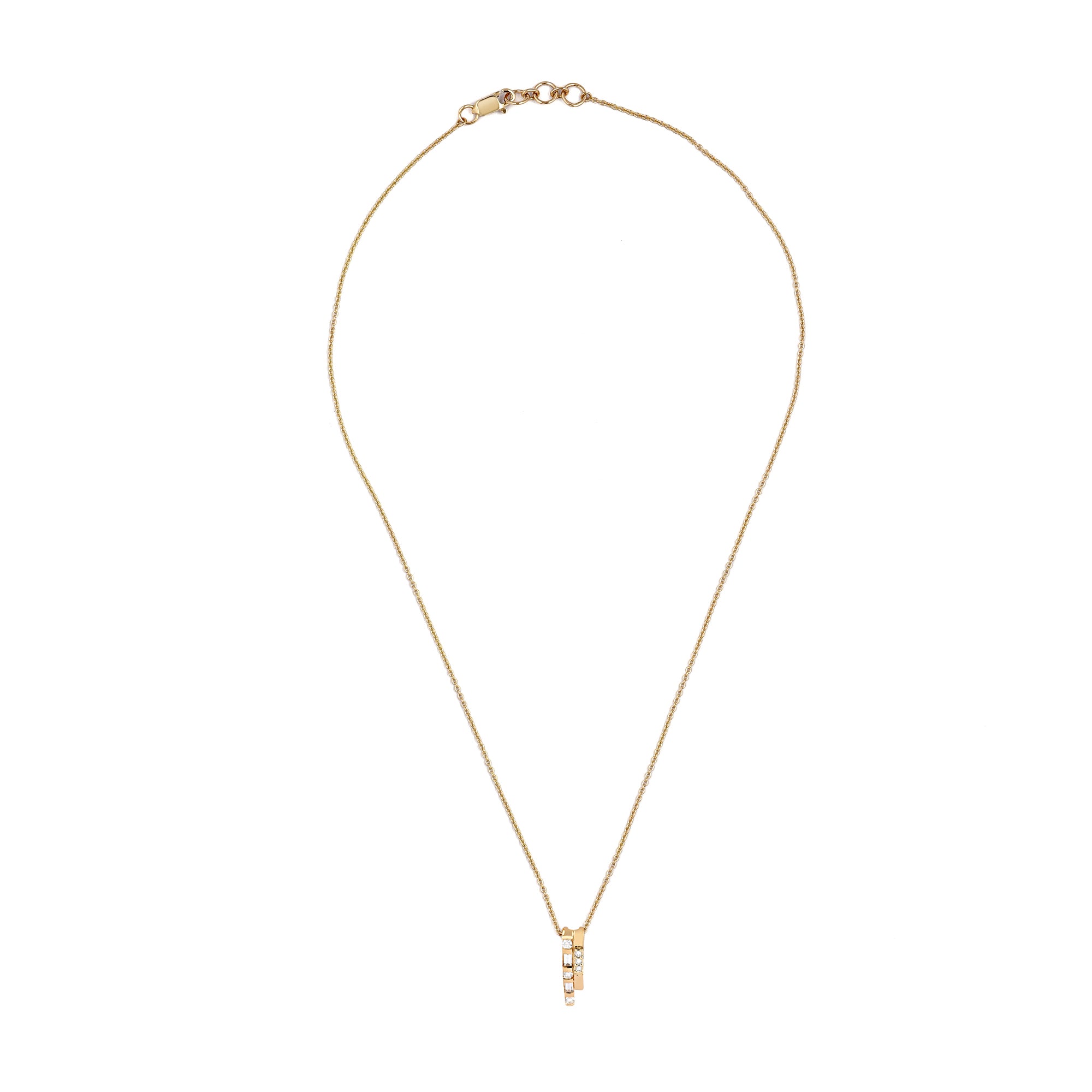 Diamond Bar Pendant Necklace