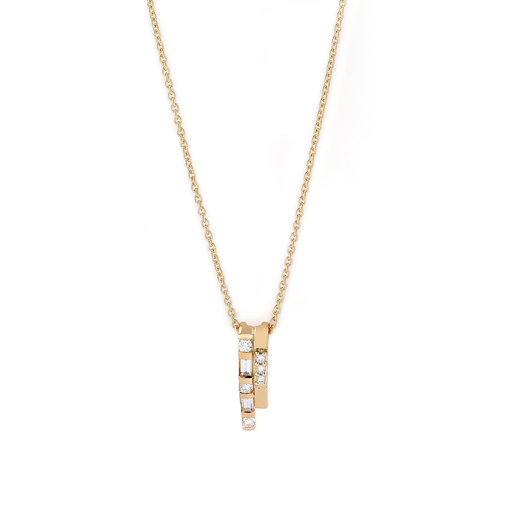 Diamond Bar Pendant Necklace