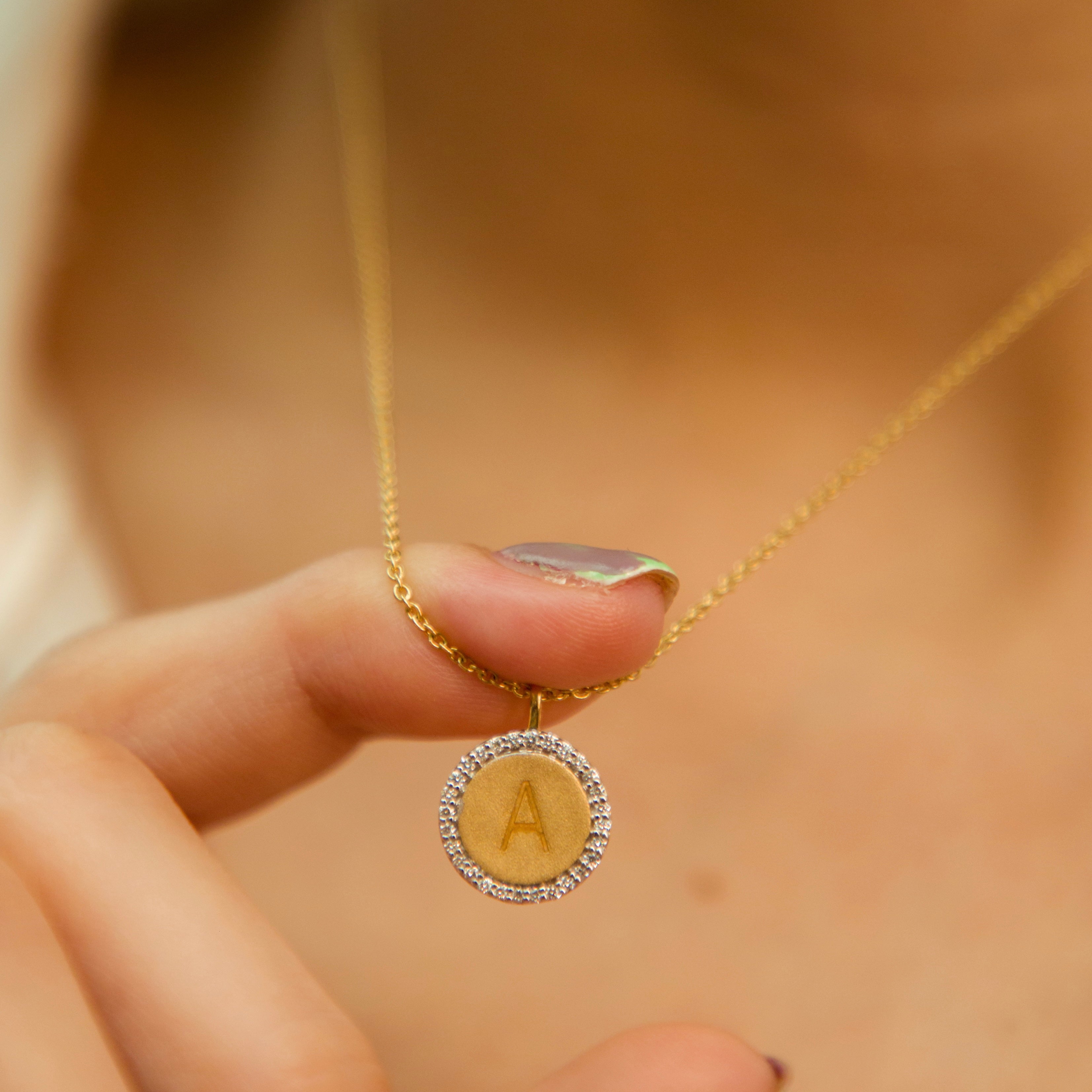 Custom Initial Charm Necklace