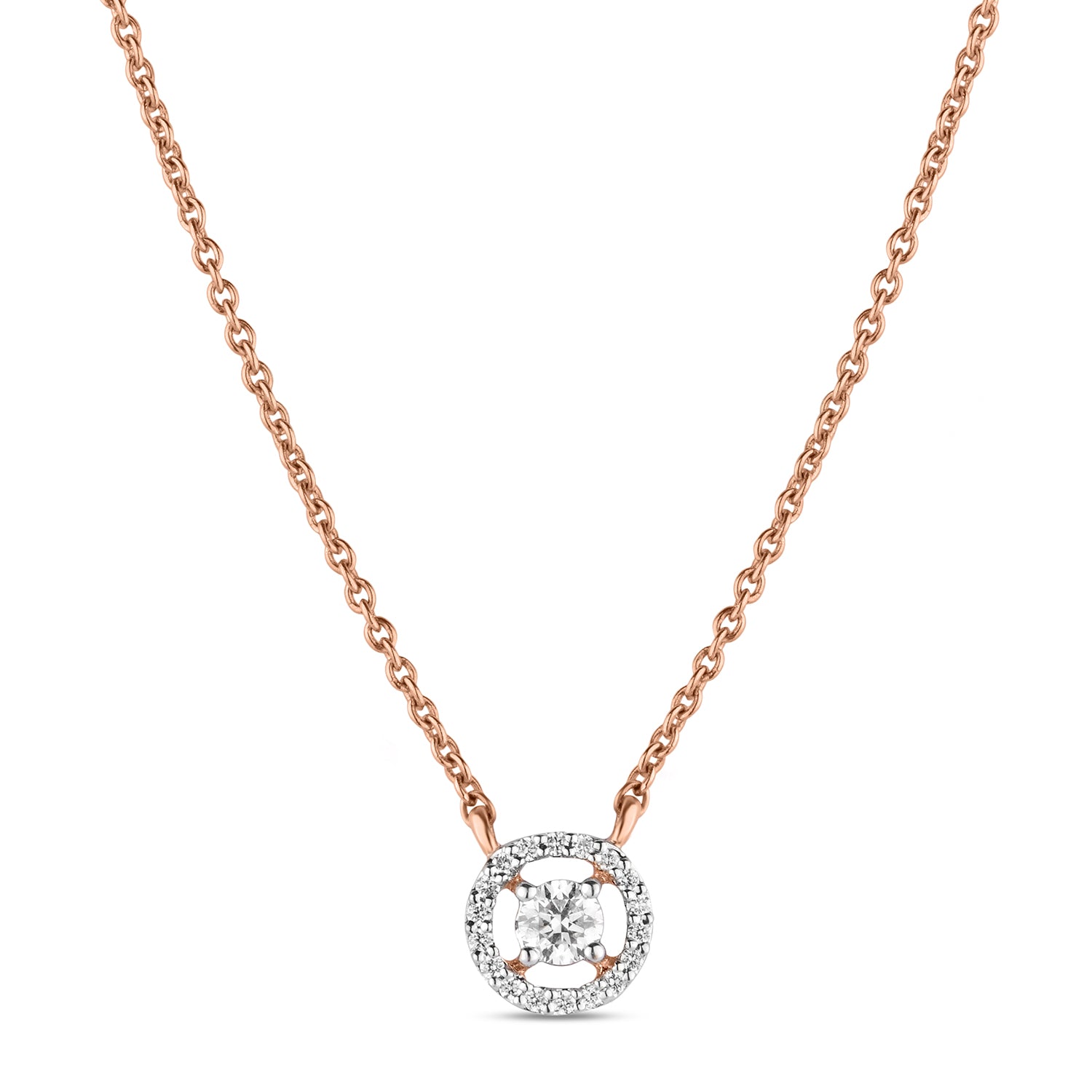 Classic Round Dianty Diamond Necklace