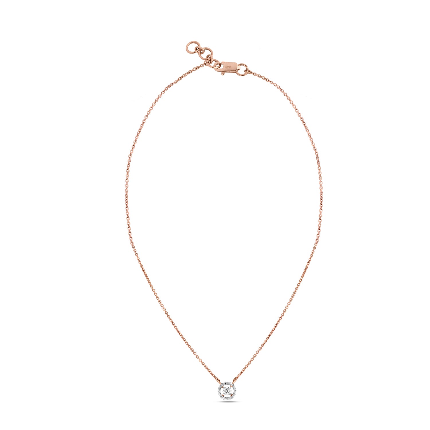 Classic Round Dianty Diamond Necklace