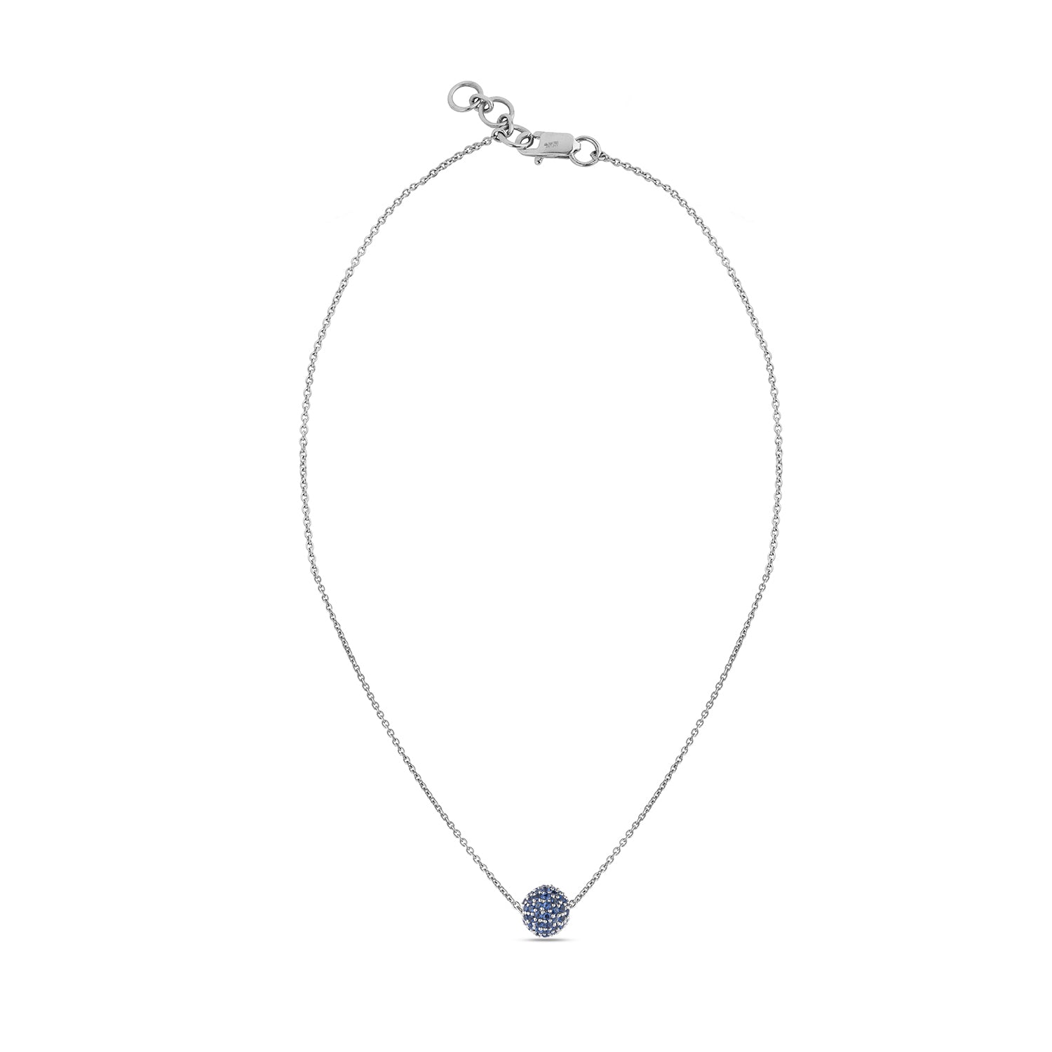 Blue Sapphire Studded Ball Necklace