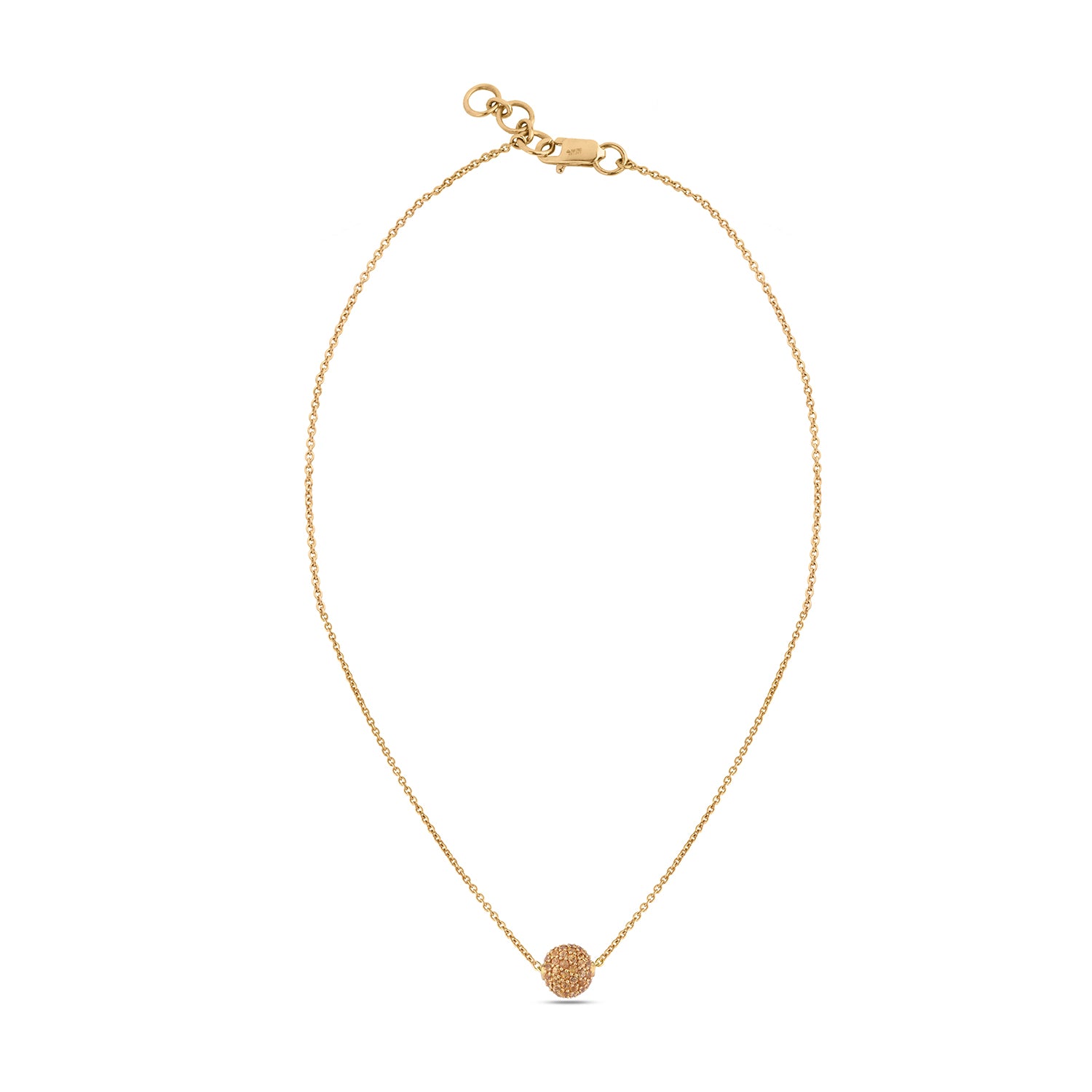 Yellow Sapphire Studded Ball Necklace