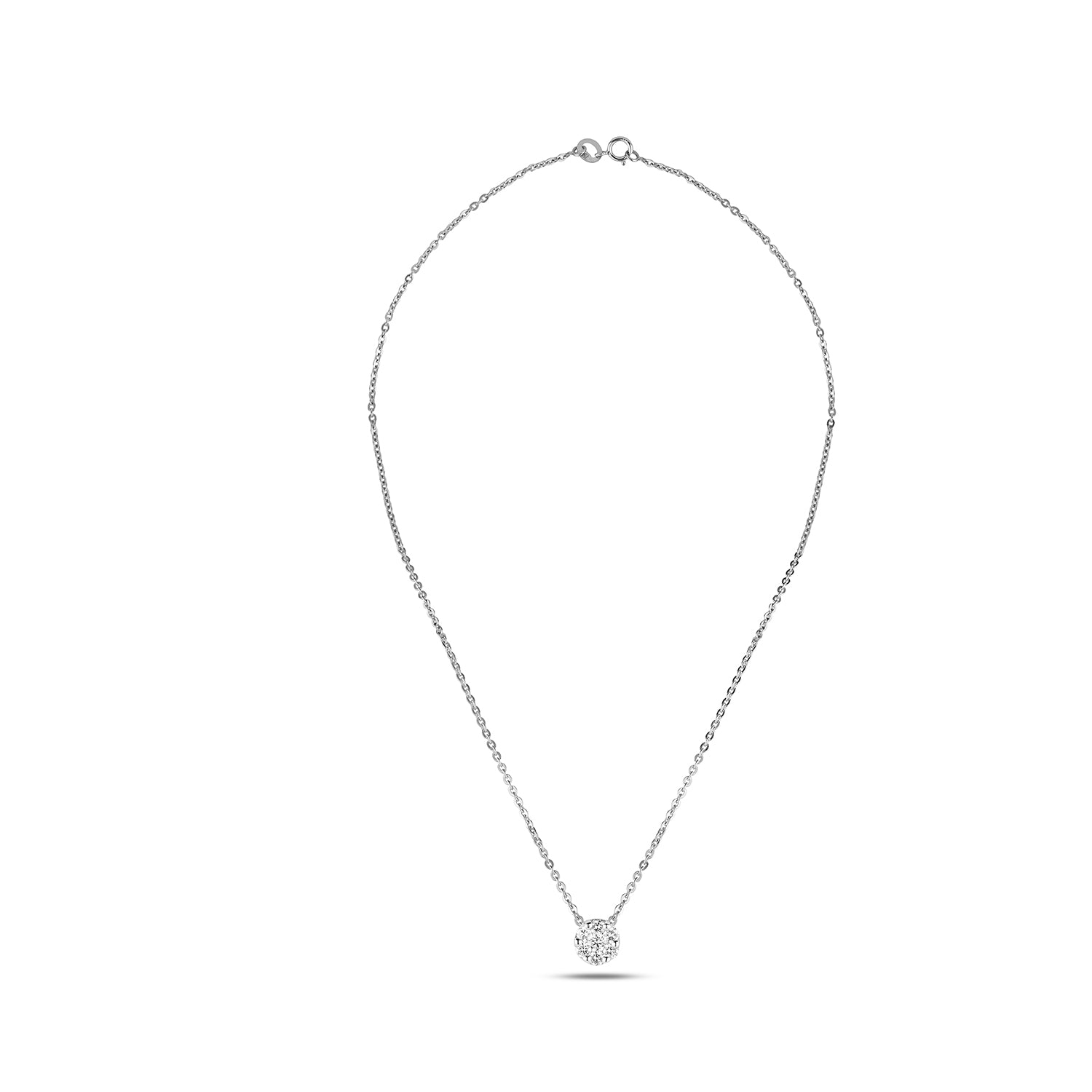 Seven Stone Composite Set Diamond Necklace