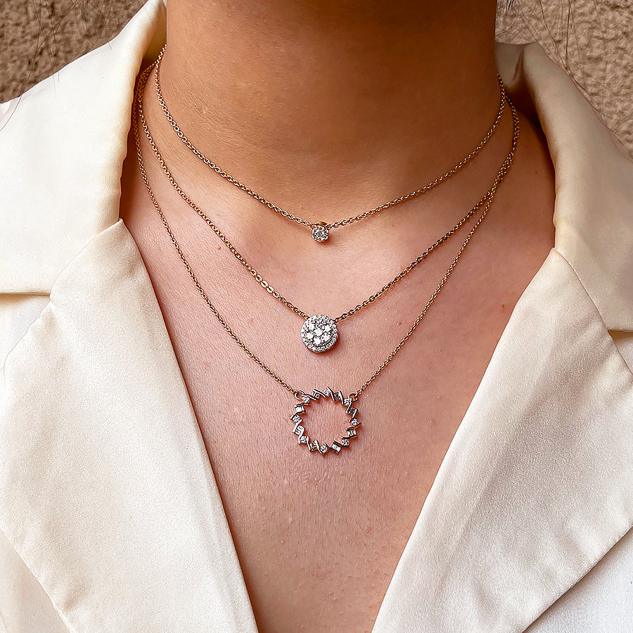 Composite Round Diamond Necklace