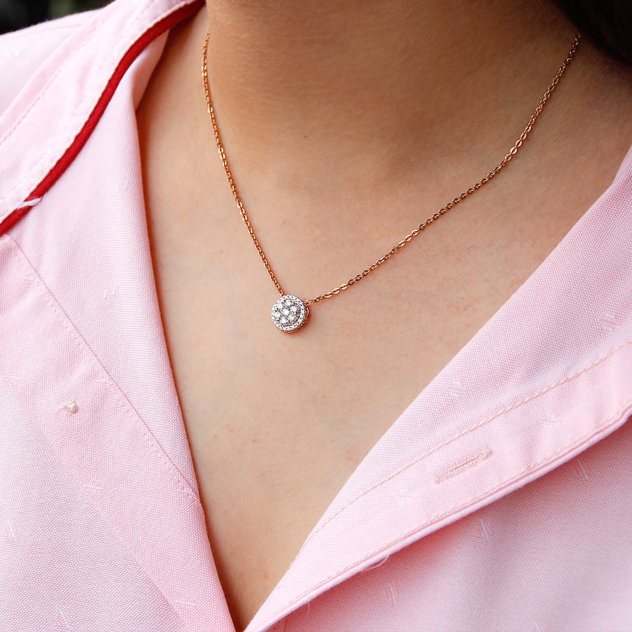 Composite Round Diamond Necklace