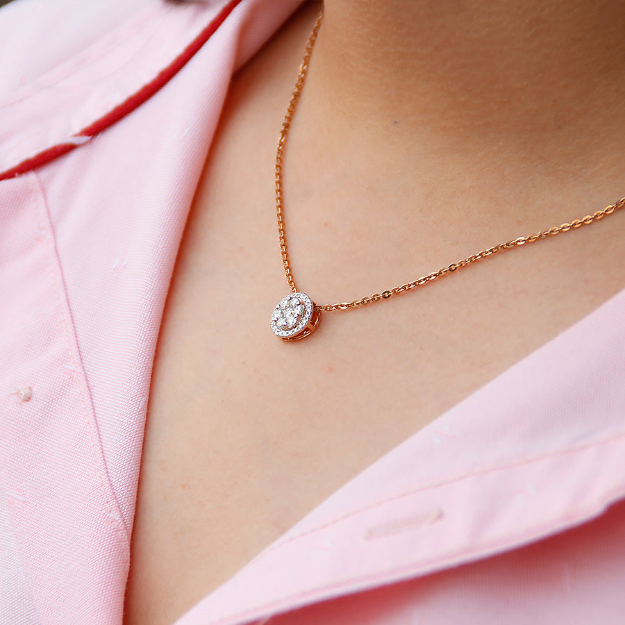 Composite Round Diamond Necklace