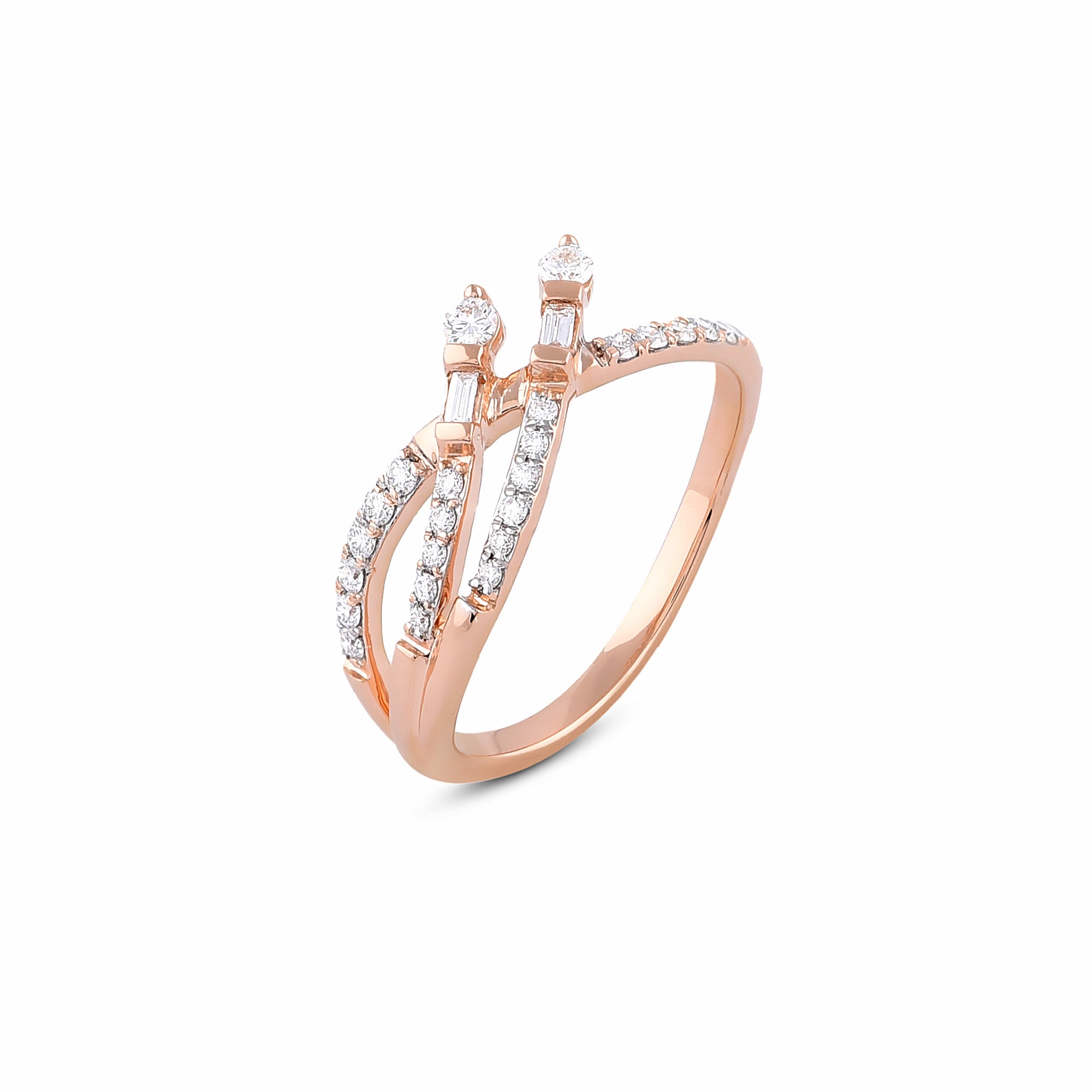 Multi Diamond Crossover Ring