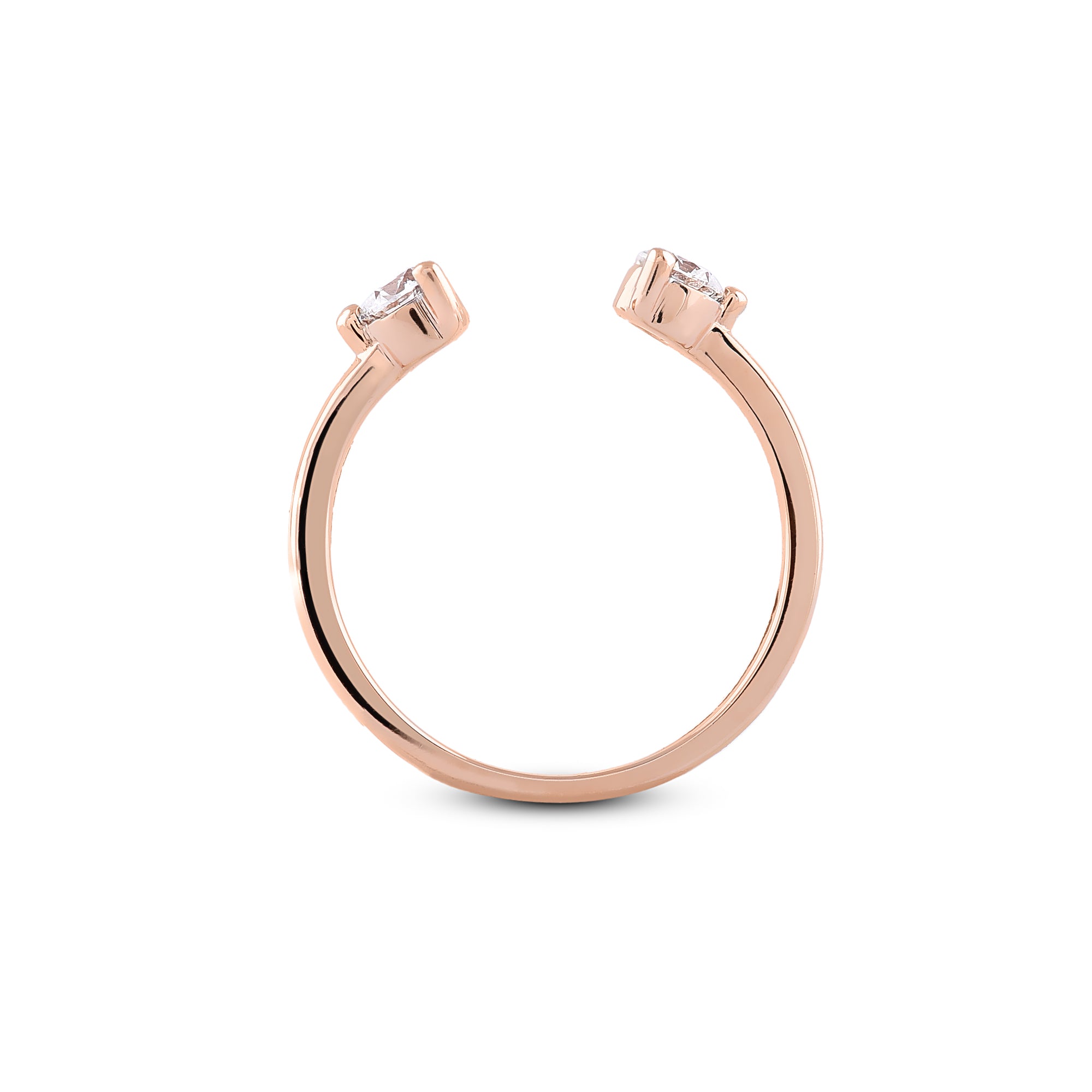 Open Stud Diamond Ring