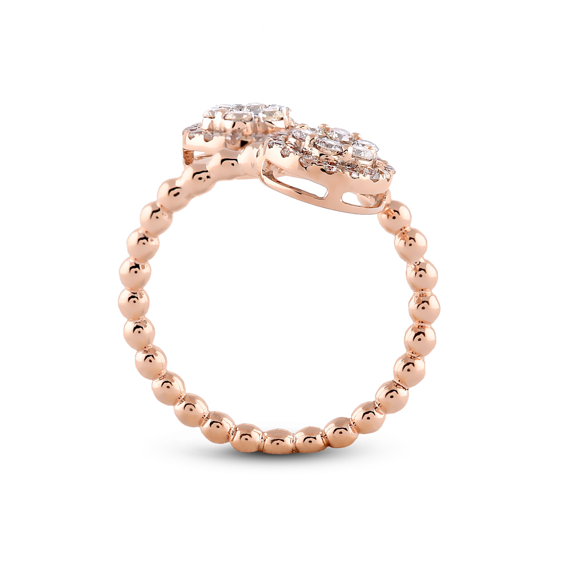 Composite Diamond Open Statement Ring